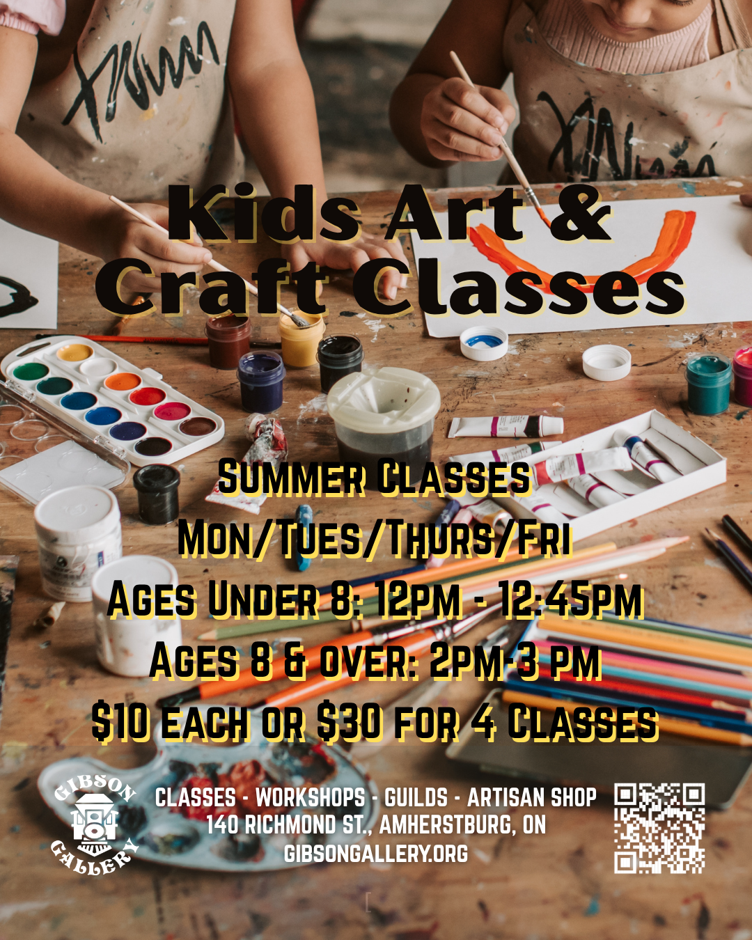 Summer Kids Art/Craft classes Beginning July 6