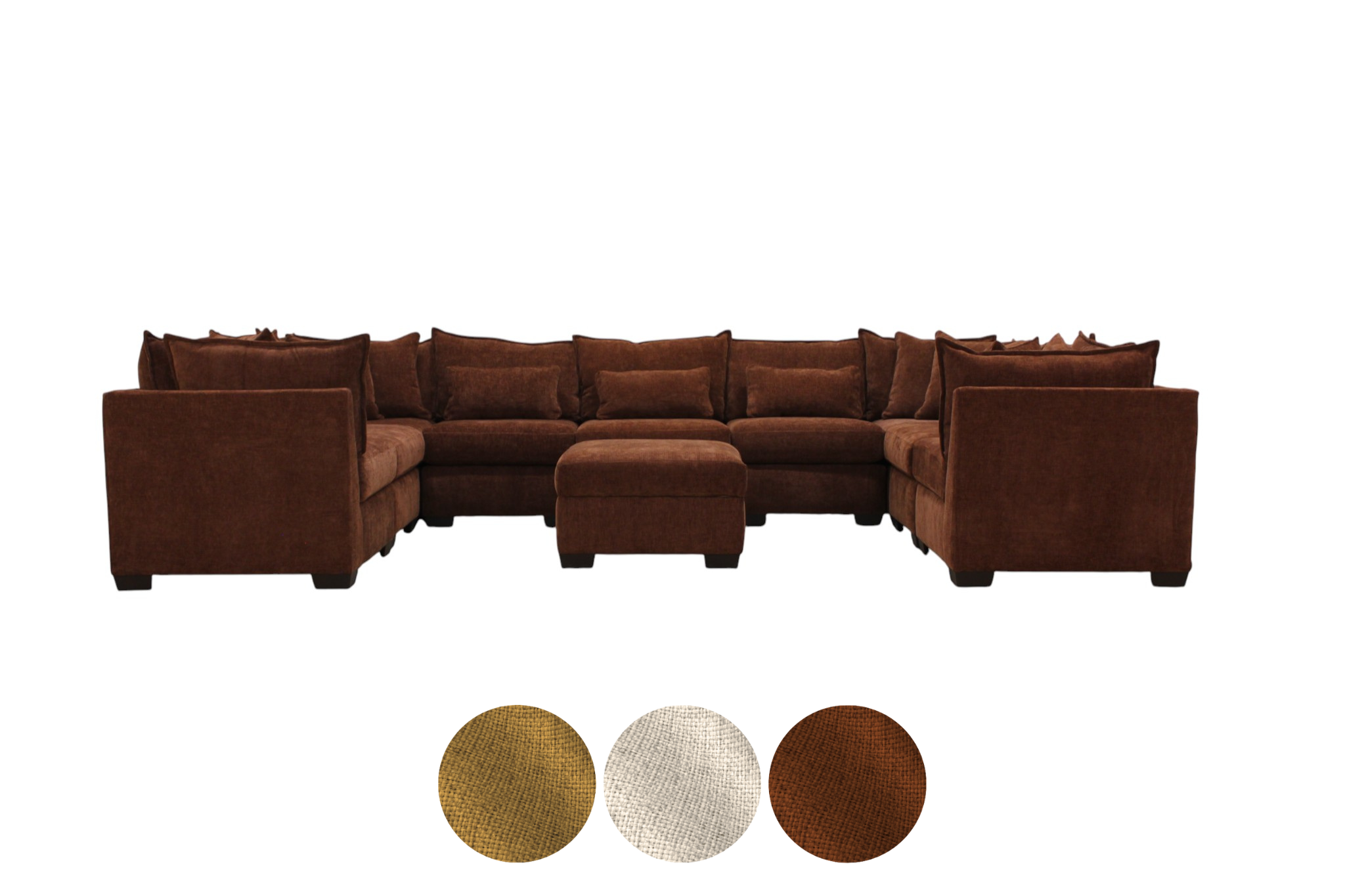 Atlas 10-Seat Modular Washable Open U-Shape Sectional