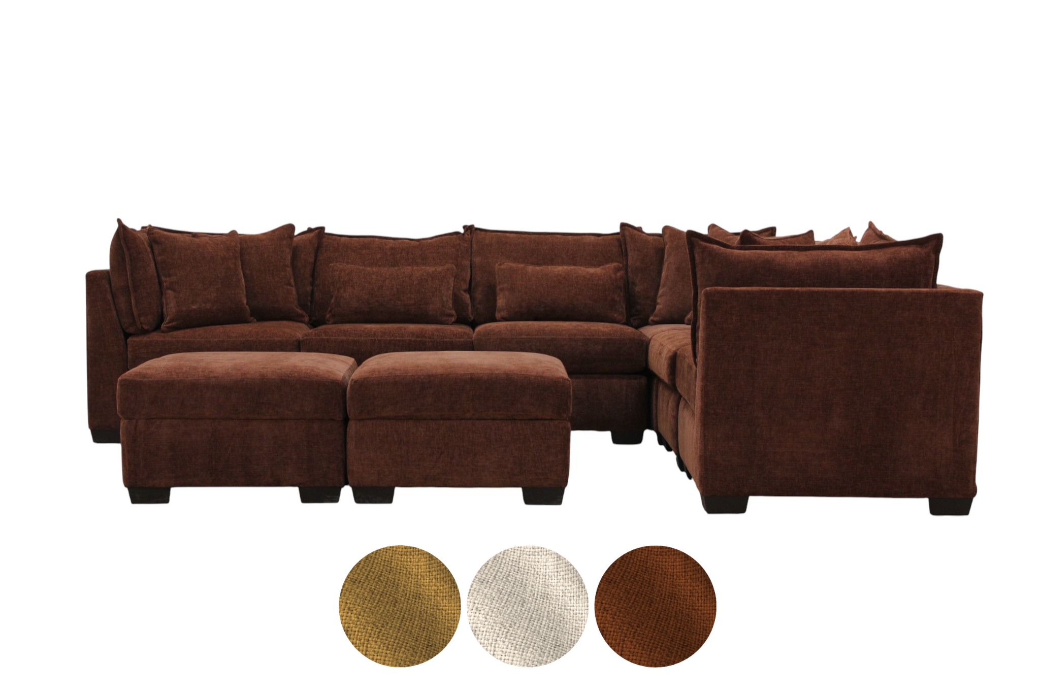 Atlas 8-Seat Modular Washable L-Shape Sectional