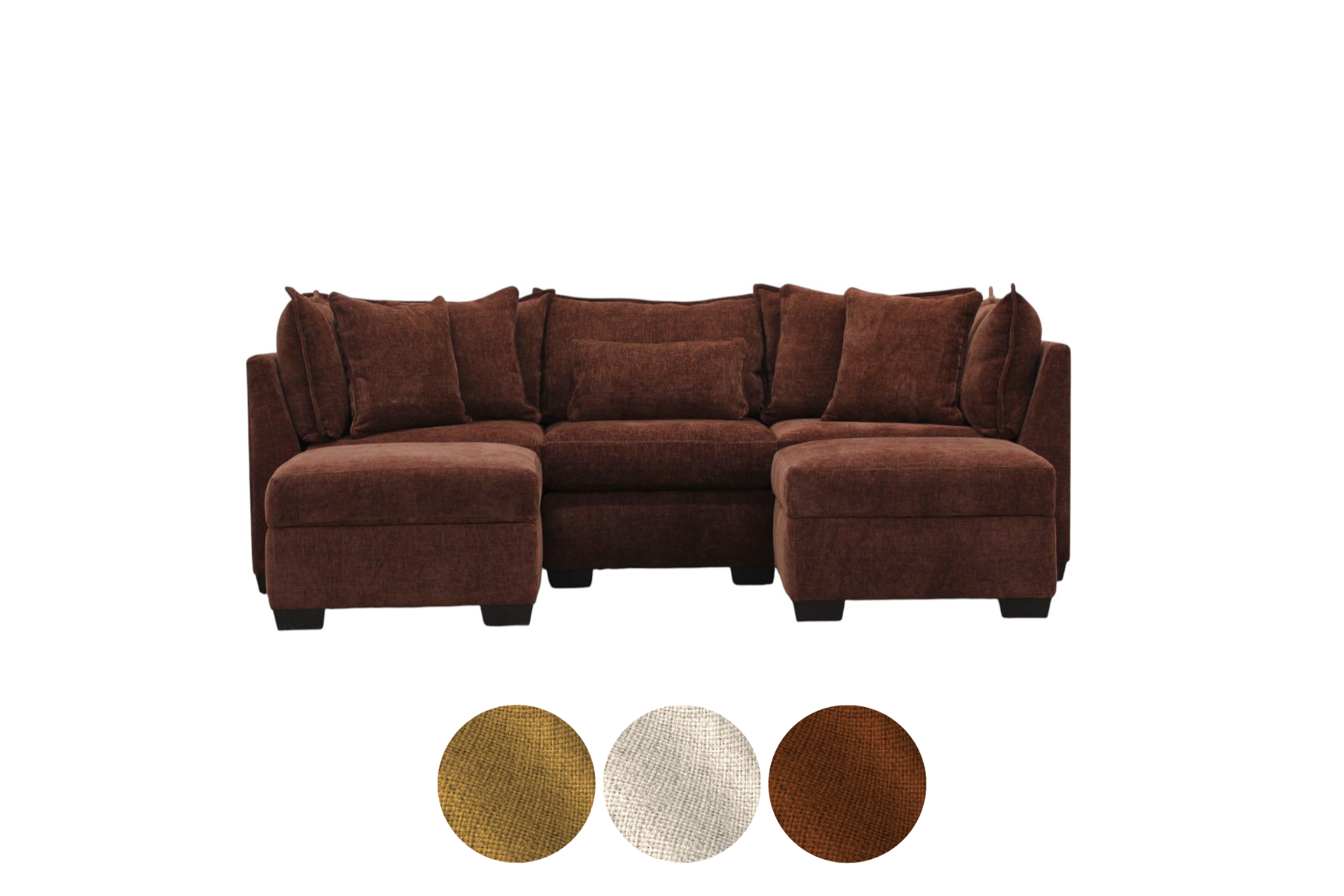 Atlas 5-Seat Modular Washable Double Chaise Sofa