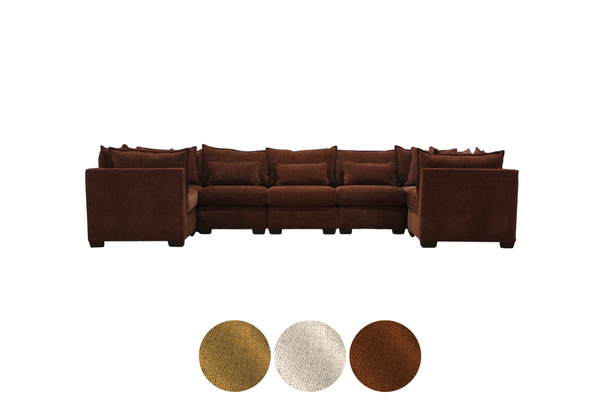 Atlas 7-Seat Modular Washable U-Shape Sectional