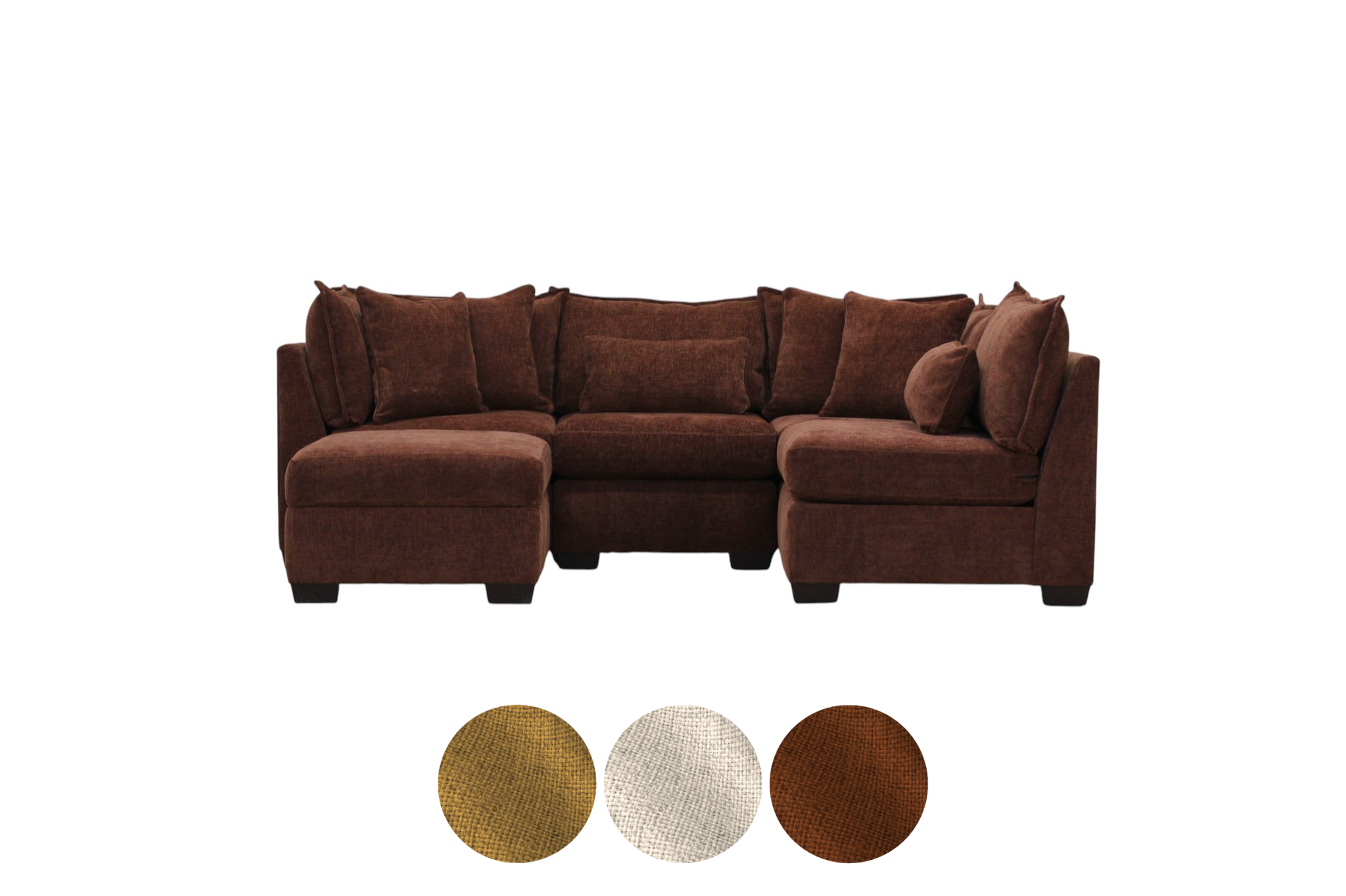 Atlas 5-Seat Modular Washable Open L/U-Shape Sectional