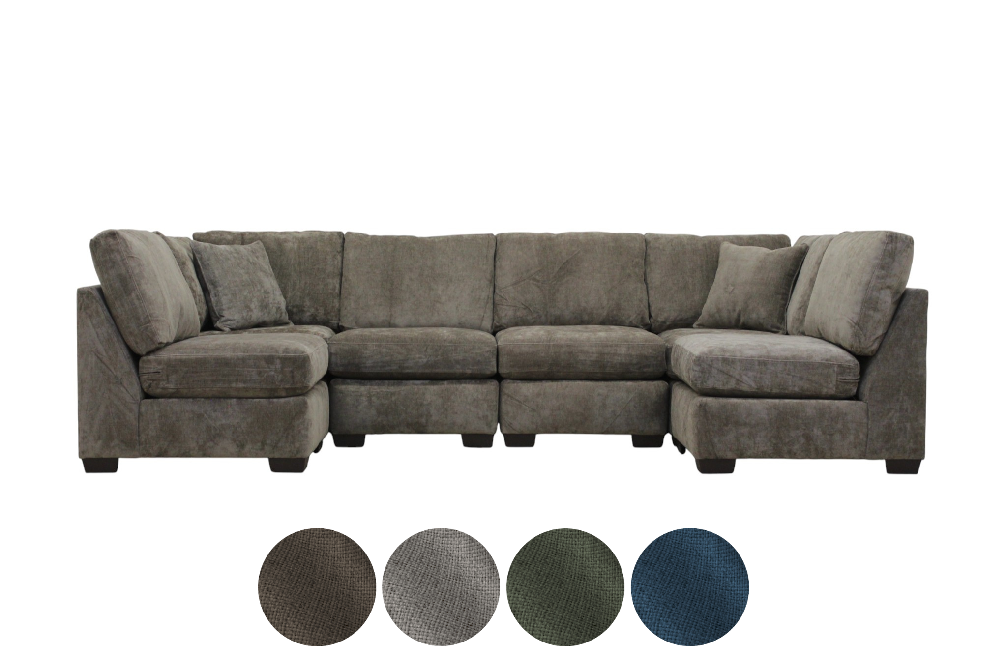 Haven 6-Seat Modular Washable Open U-Shape Sectional