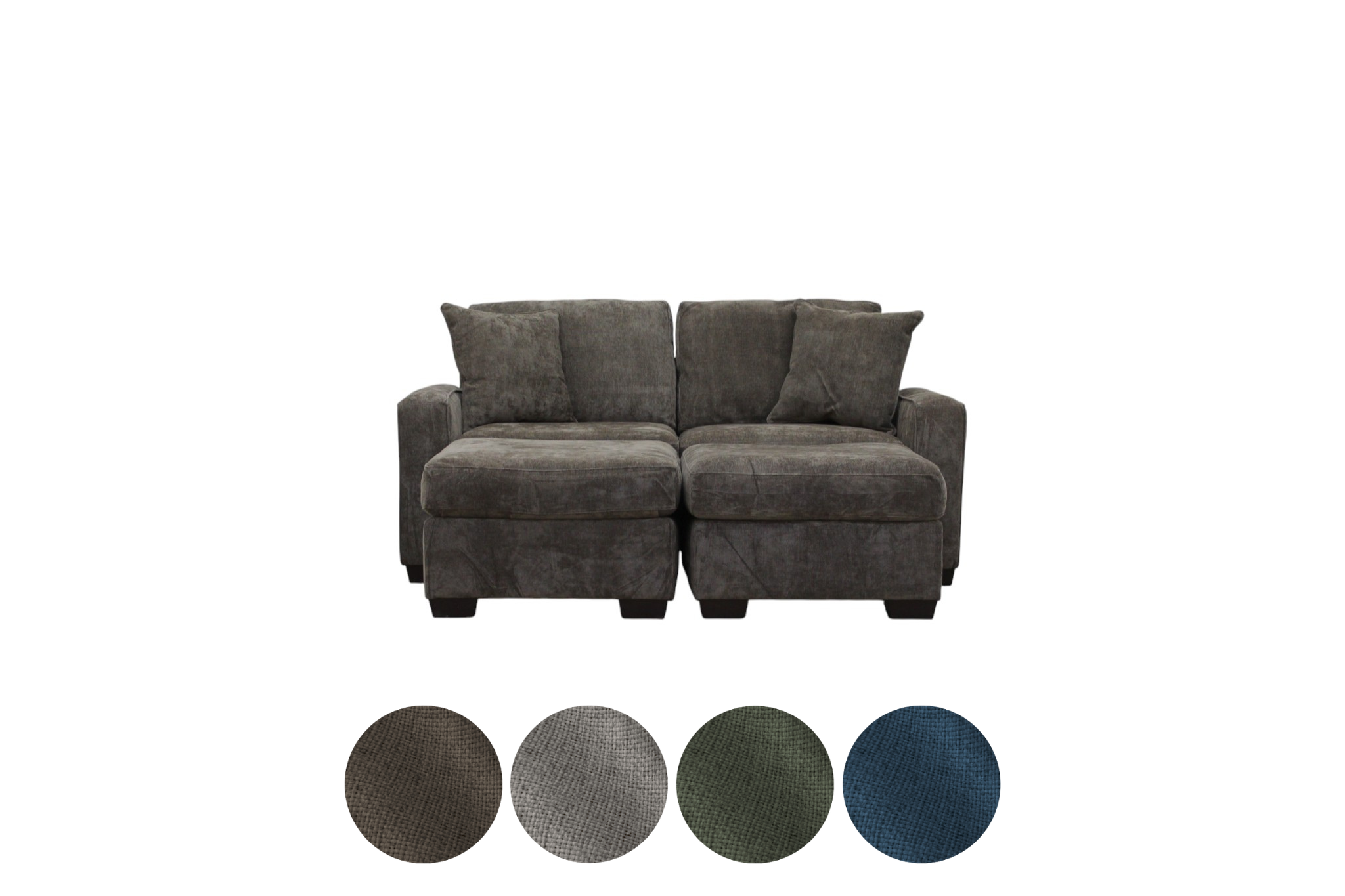 Haven 4-Seat Modular Washable Double Chaise Loveseat