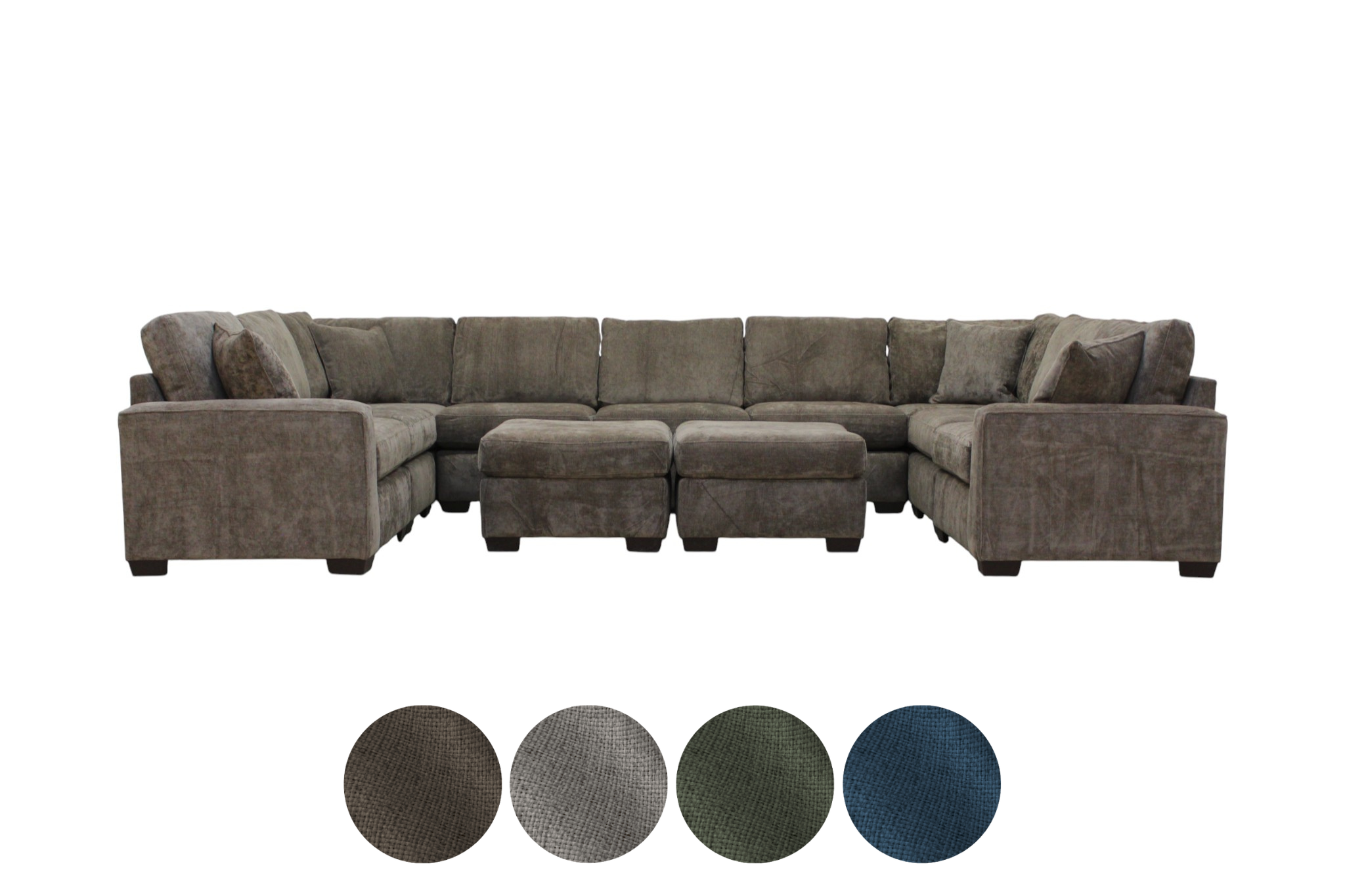 Haven 11-Seat Modular Washable Open U-Shape Sectional