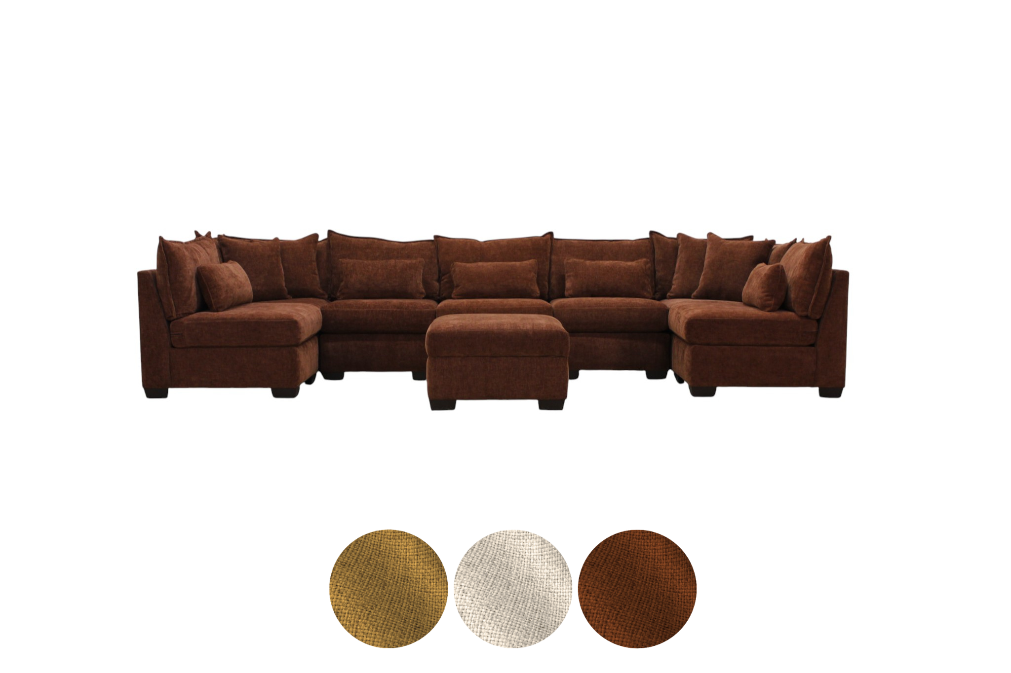 Atlas 8-Seat Modular Washable Open U-Shape Sectional