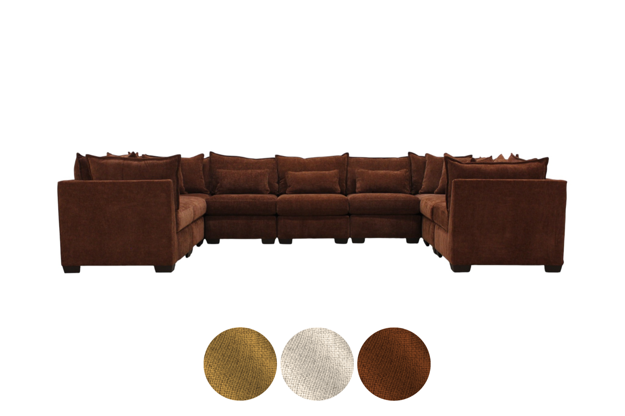 Atlas 9-Seat Modular Washable Open U-Shape Sectional
