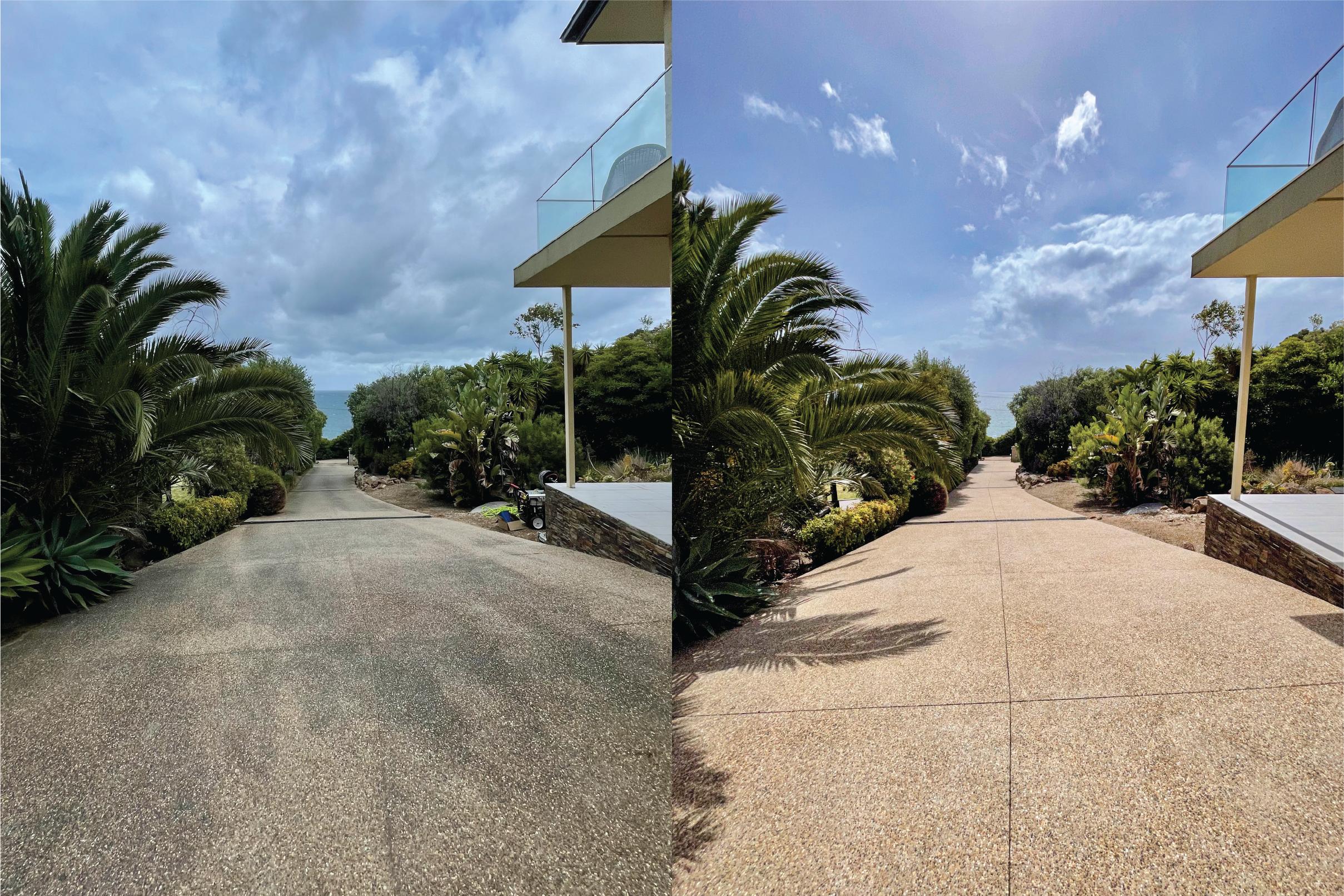 Before and after driveway cleaning Mount Martha Adelaide.png
