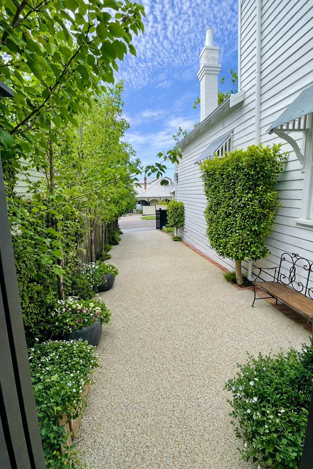 Pathway and driveway cleaning narrow access residential property Melbourne — SUDS Group