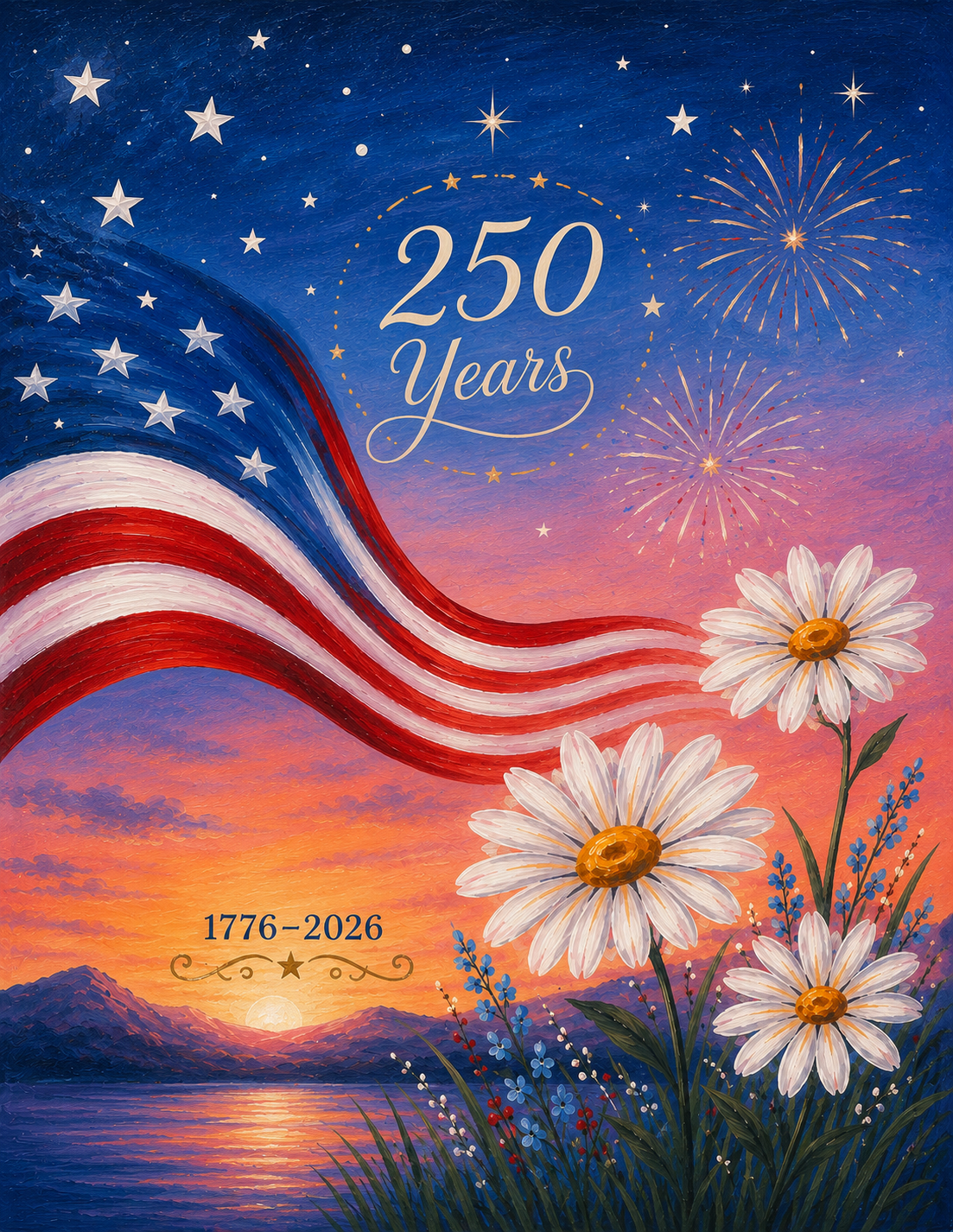 250yearsFlagwithFlowersandSUNSET.png