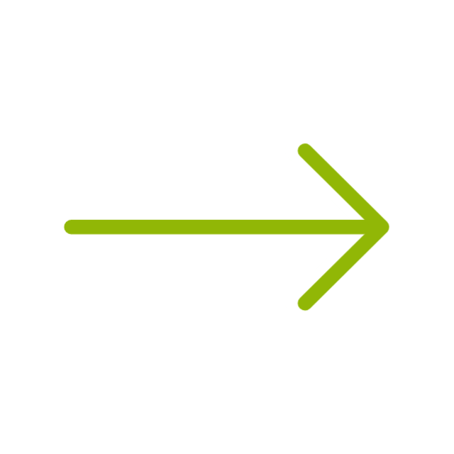 Green right-pointing arrow symbol on a white background