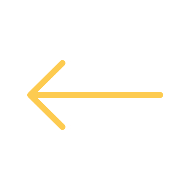 Yellow left-pointing arrow icon on a white background.