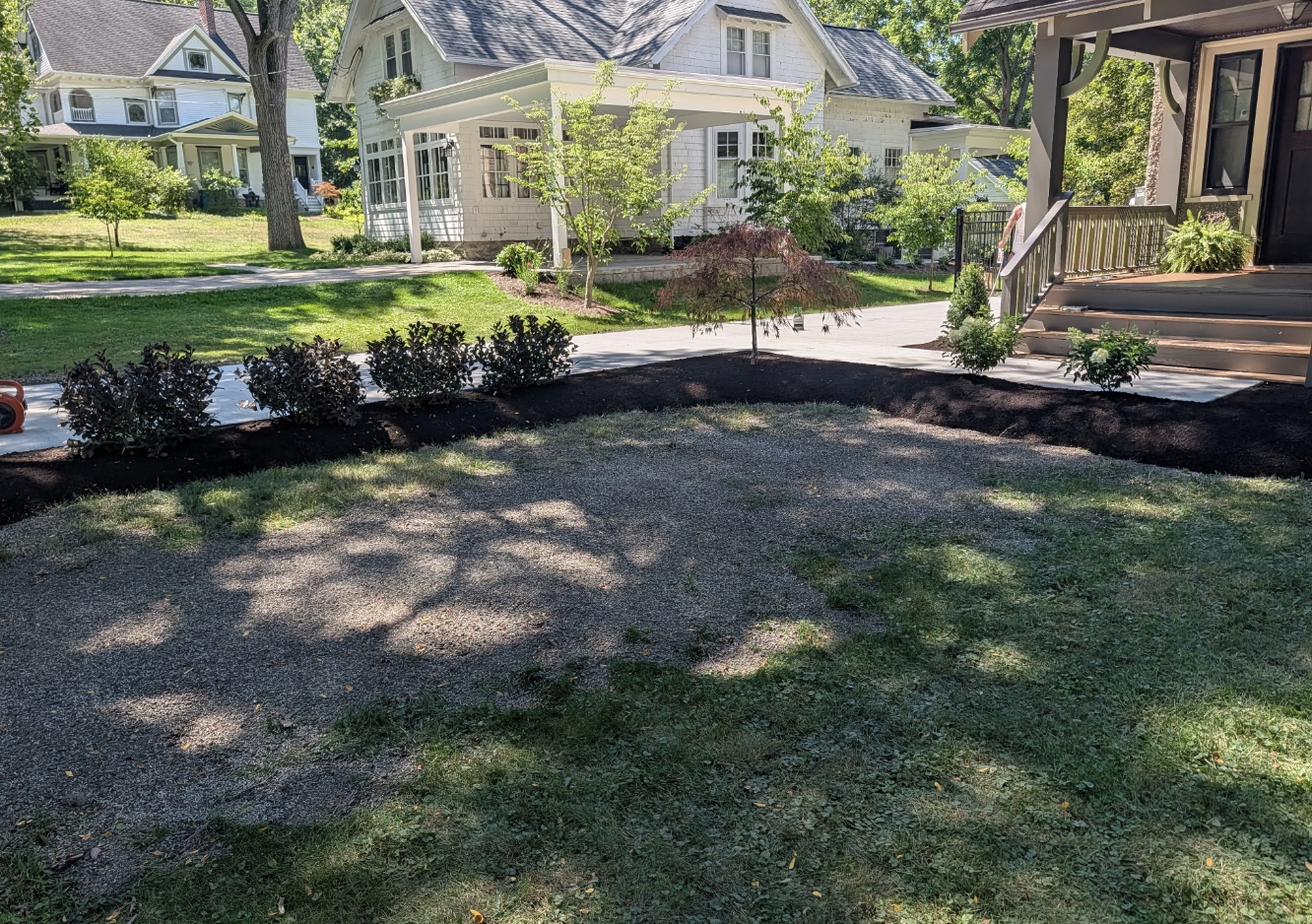 Before view of landscape renovation and lawn grading project by Kielty Landscaping in West Seneca NY