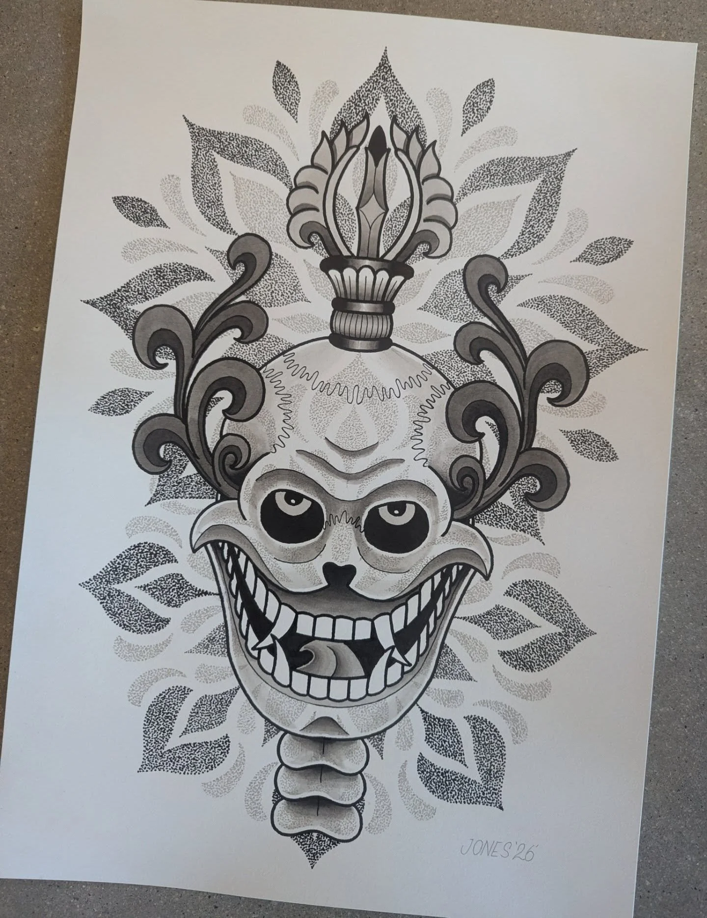 Here's my artwork for @forestcreektattoo 'Home is where the Harcourt is' flash day raffle! You can buy raffle tickets through the link in their bio, so get stuck in for a great cause!

It's an original drawing, ink on A3 Arches water colour paper.

#