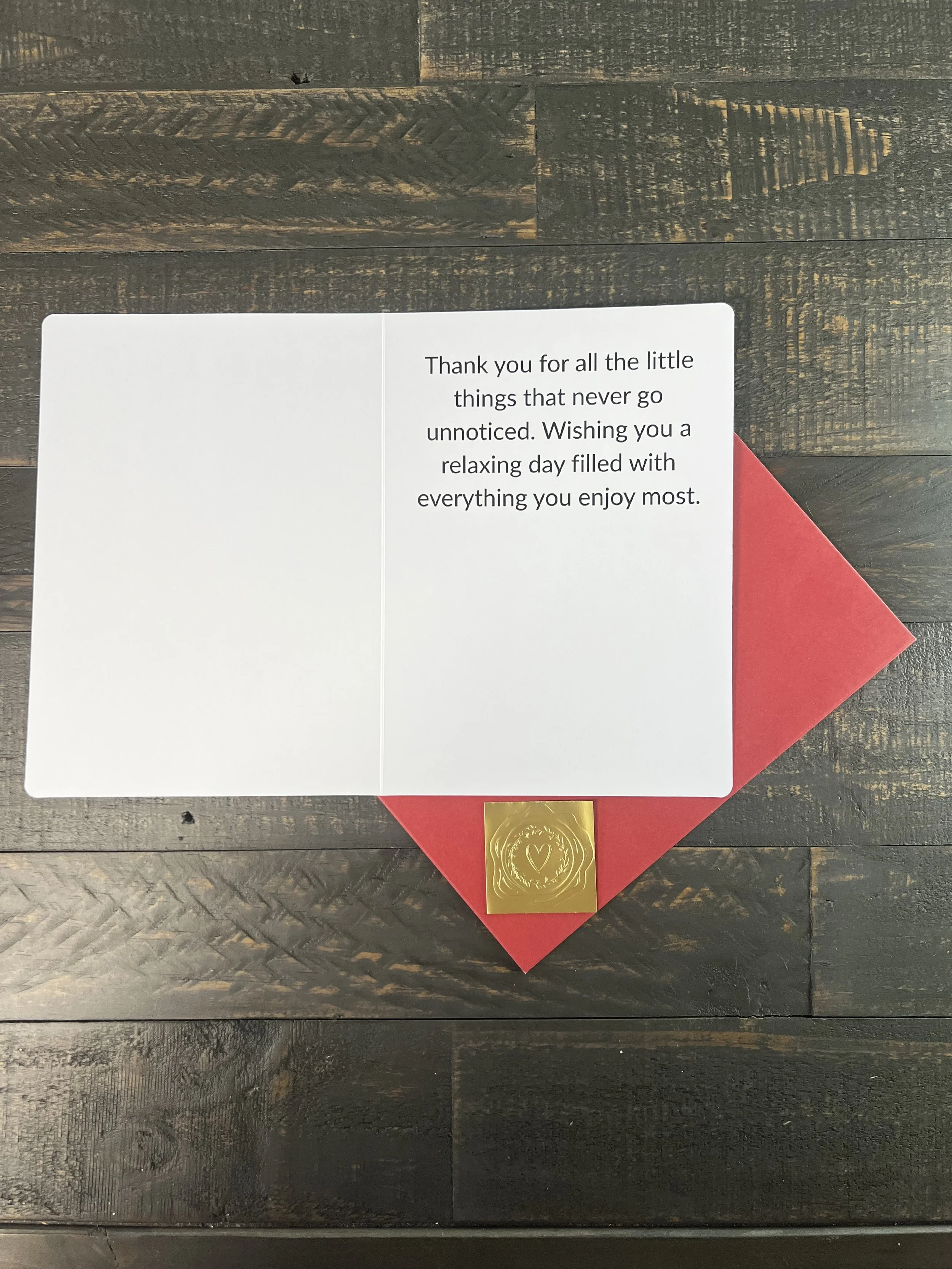 Inside message of Father’s Day card thanking dads for all the little things they do