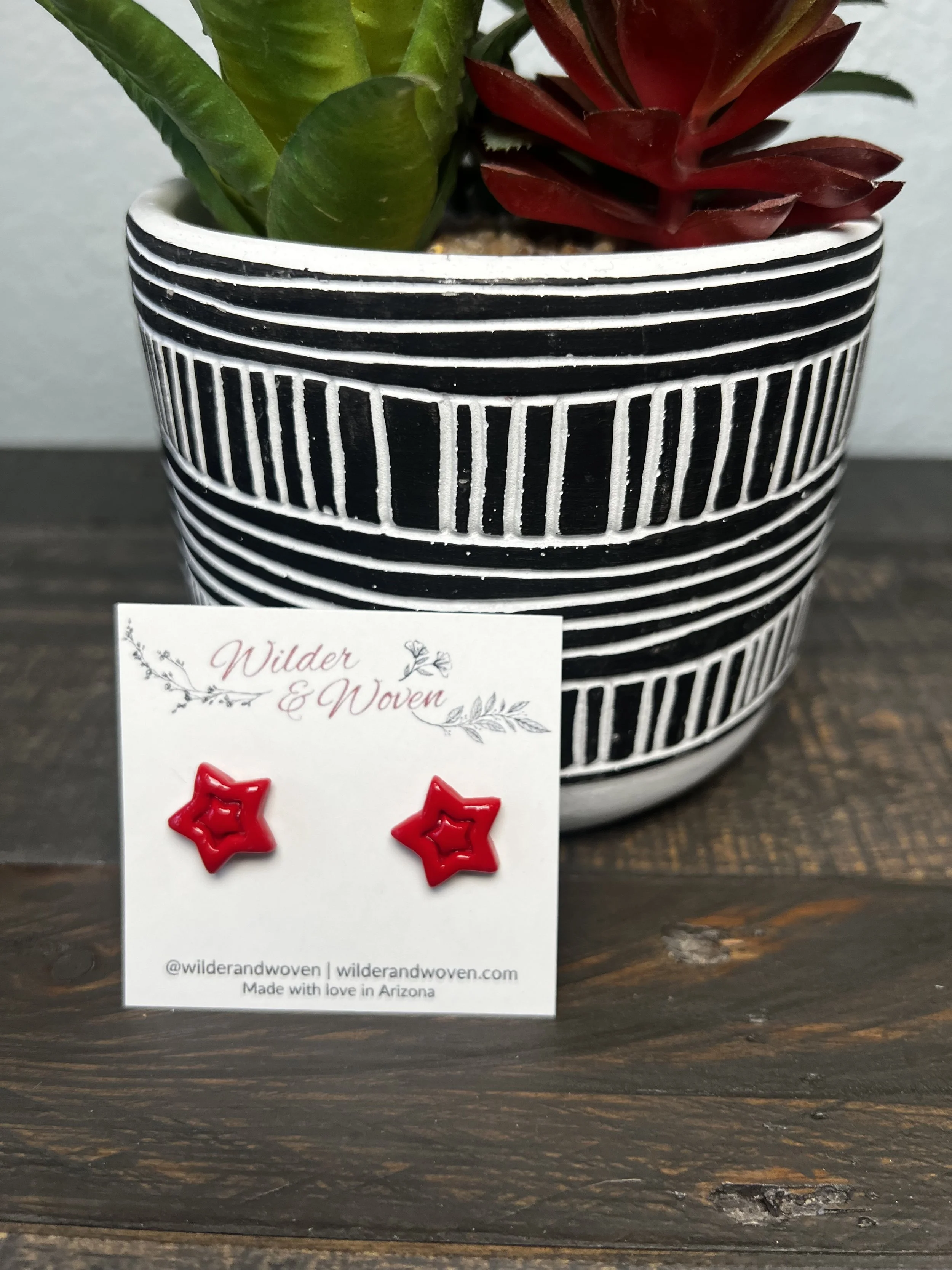 Patriot Star Studs | Choose Your Color