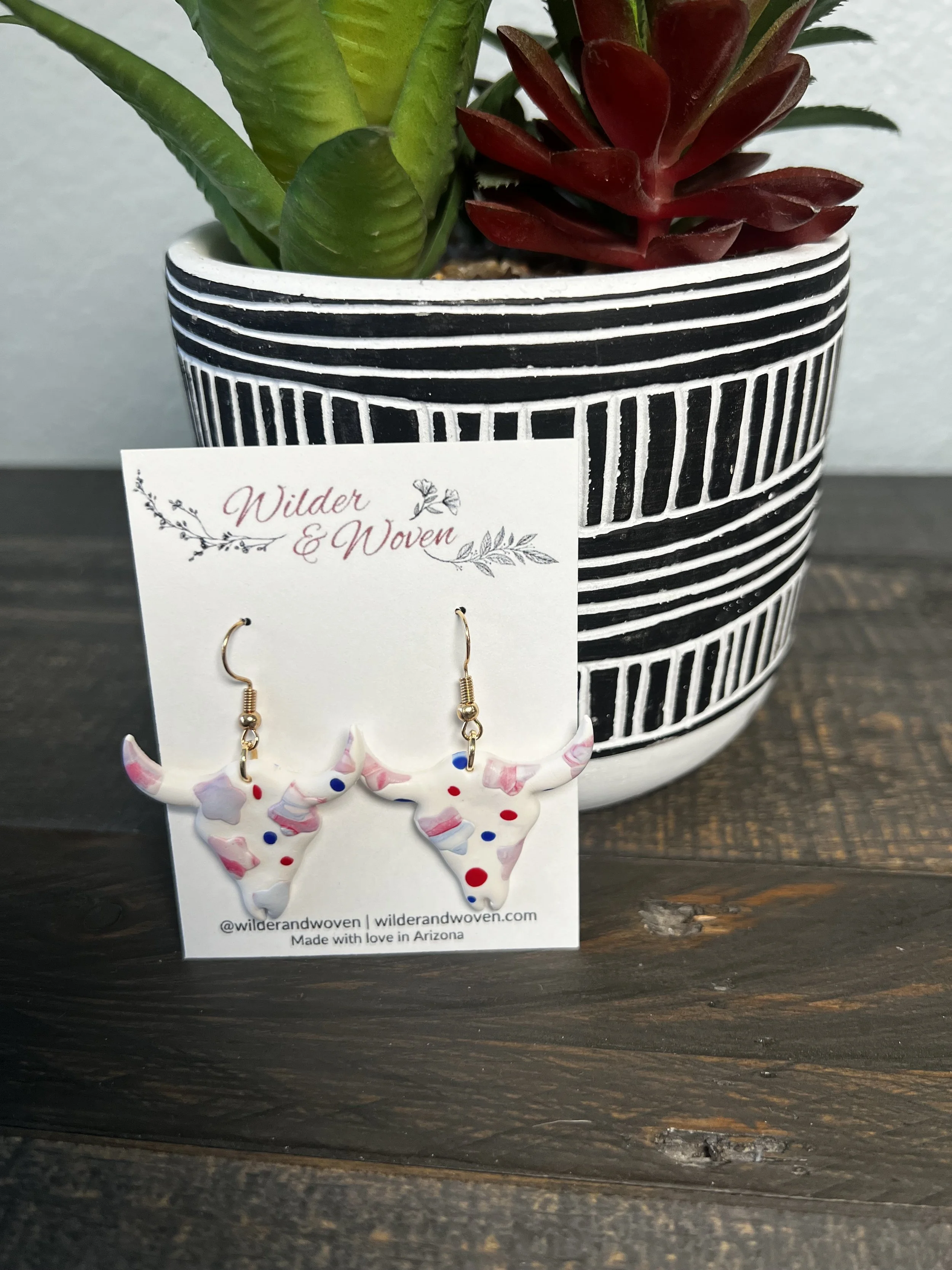 Firecracker Longhorn Dangles
