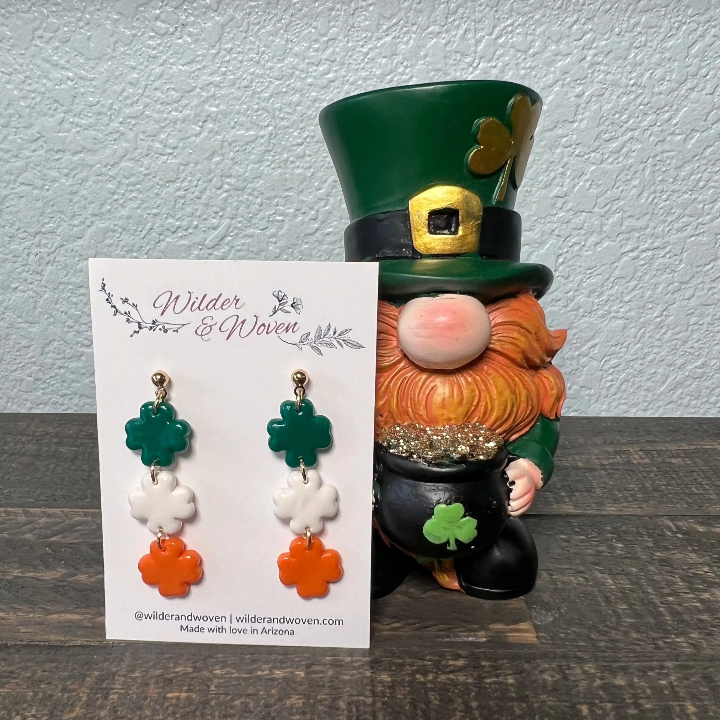 Irish Shamrock Dangles