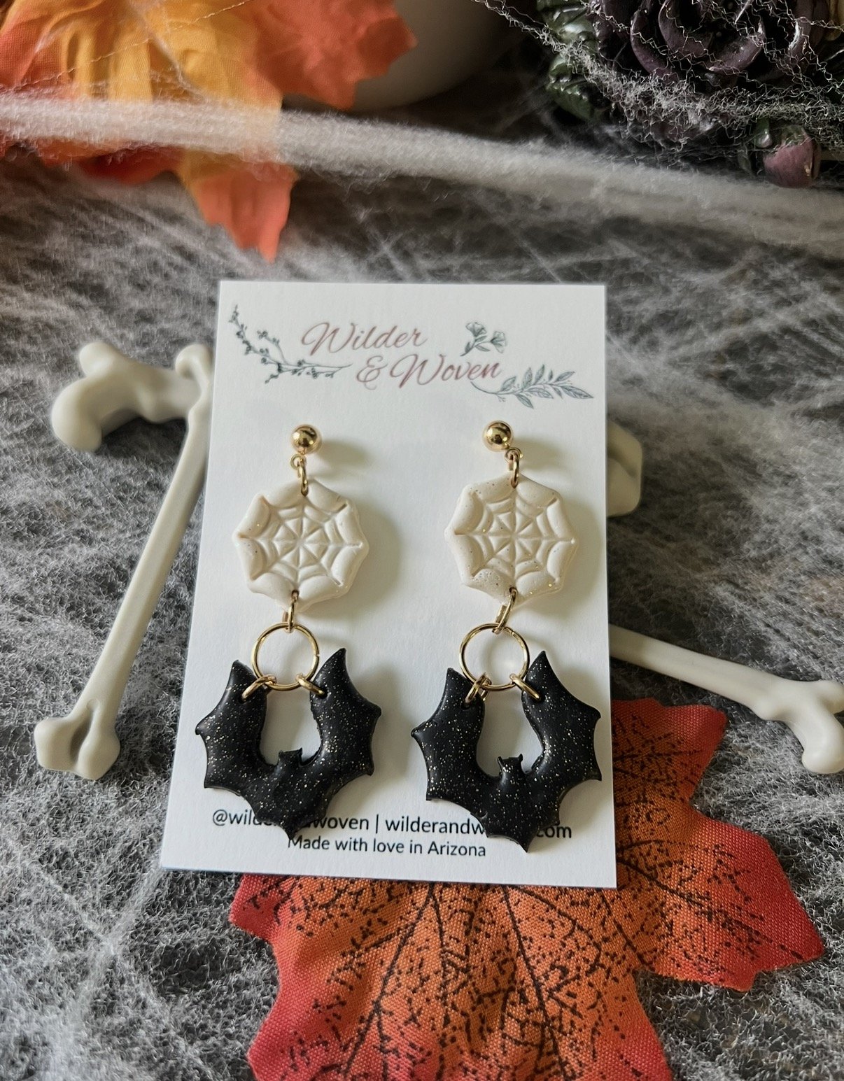 Spiderweb Bat Dangles