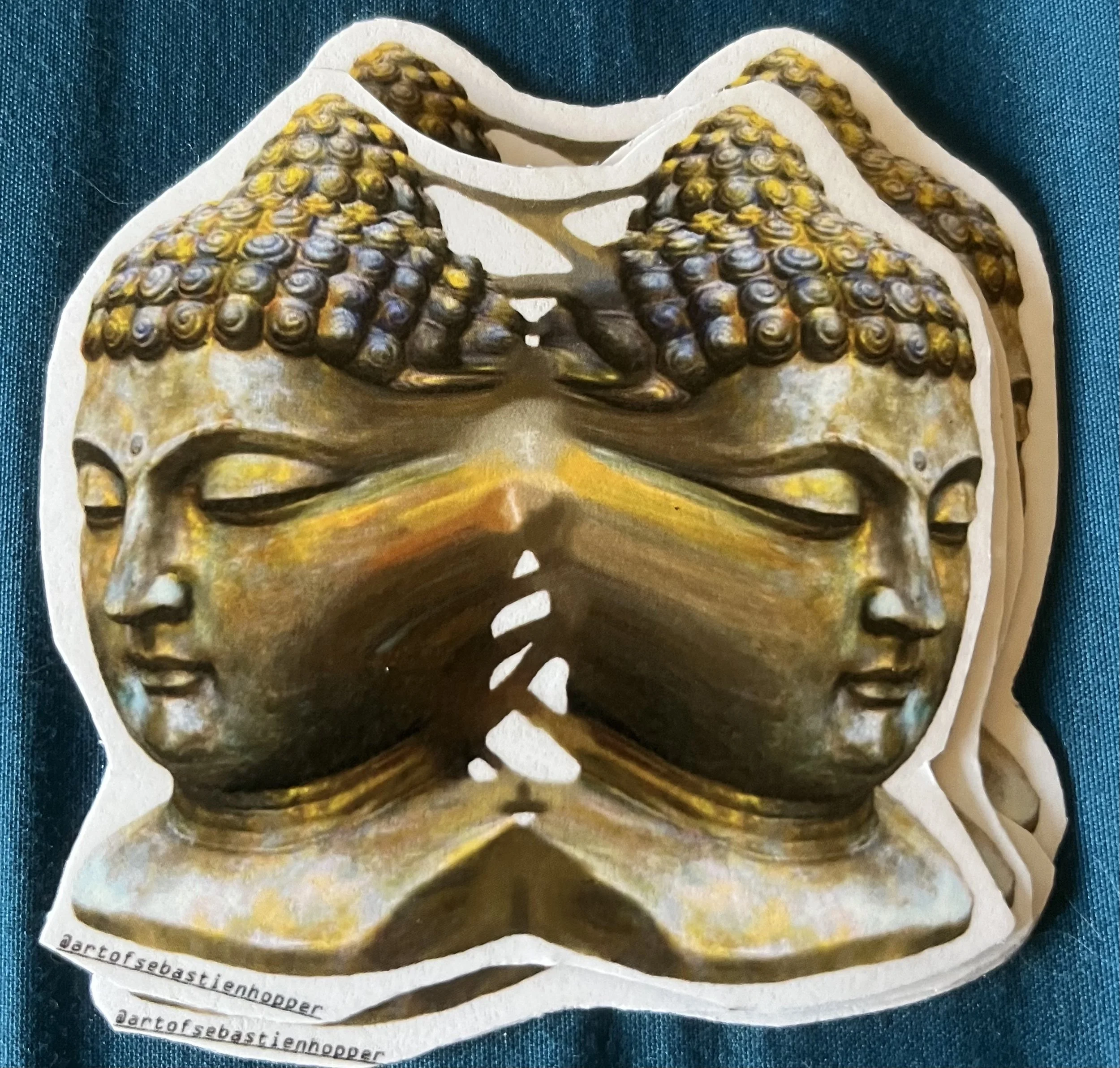 Distorted Buddha- Magnet