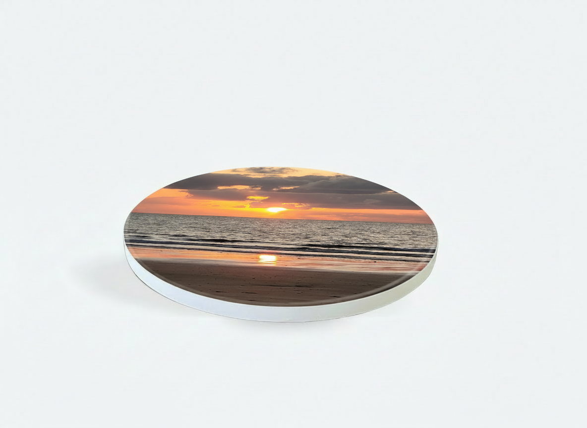 Mission Beach Sunrise Sandstone Coaster
