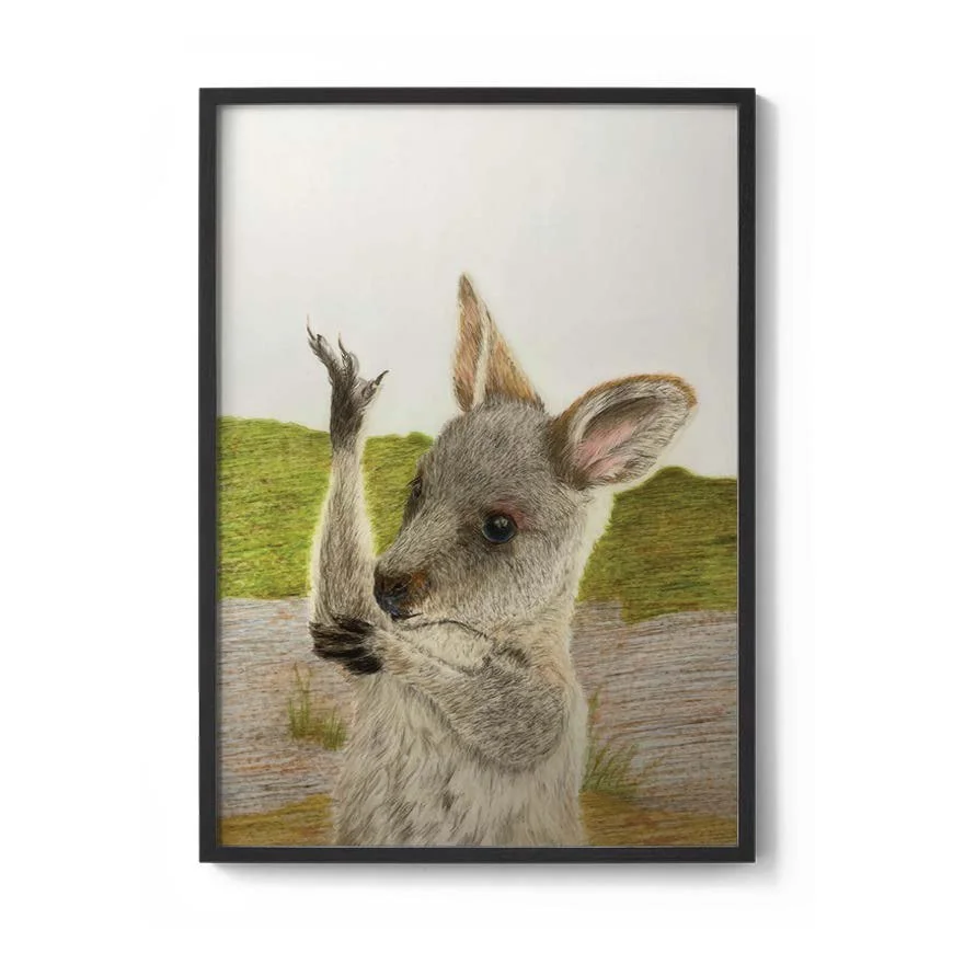 Joey Cute Color Pencil Art Giclee Print