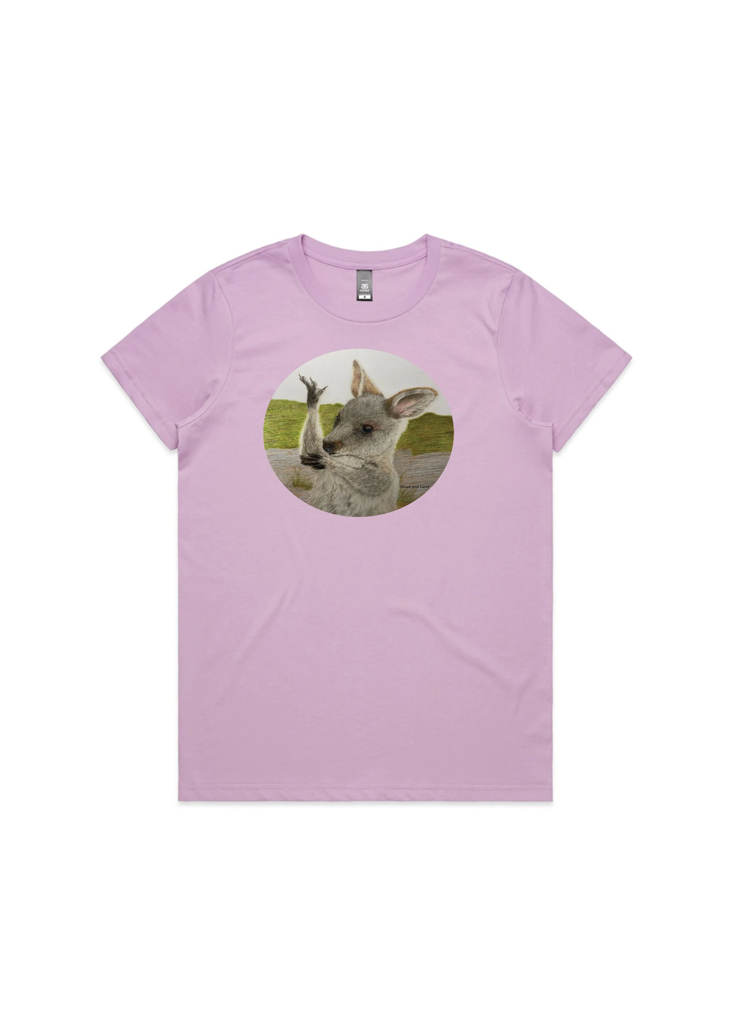 Wildlife Kangaroo Lavender T-Shirt - S M L