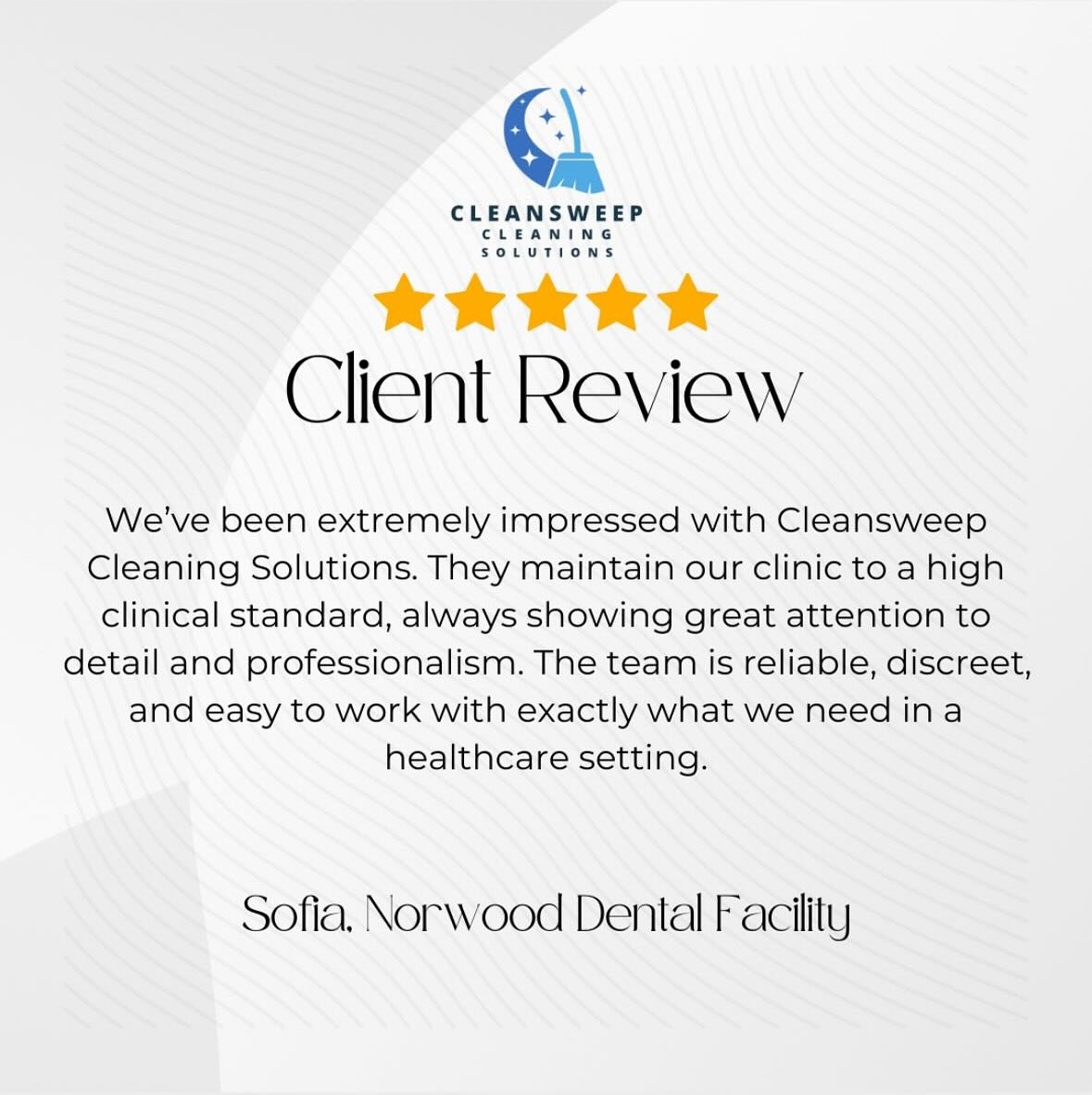 🧼 ✨ Our results speak for themselves but it&rsquo;s even better when our commercial clients do too. From offices to medical clinics and everything in between, we&rsquo;re proud to be the go to cleaning solution for Adelaide business that care about 