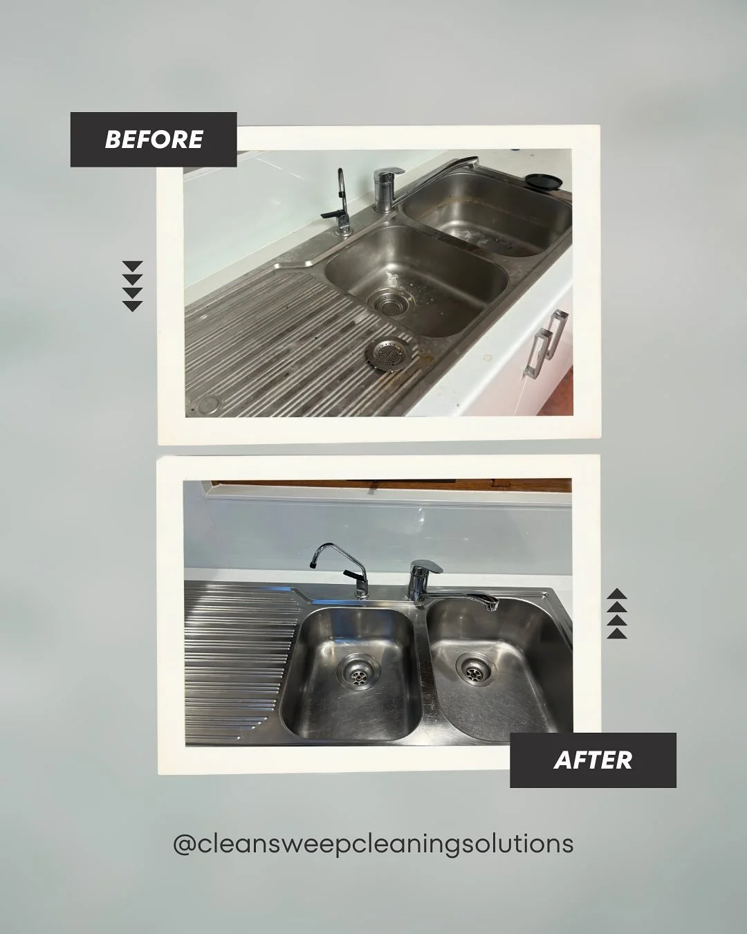 It&rsquo;s like a brand new sink! ✨ 🤯 

#cleansweepcleaningsolutions #cleansweepcleaningsolutionsadelaide #housecleaning #housecleaningadelaide #cleaning #cleaningadelaide