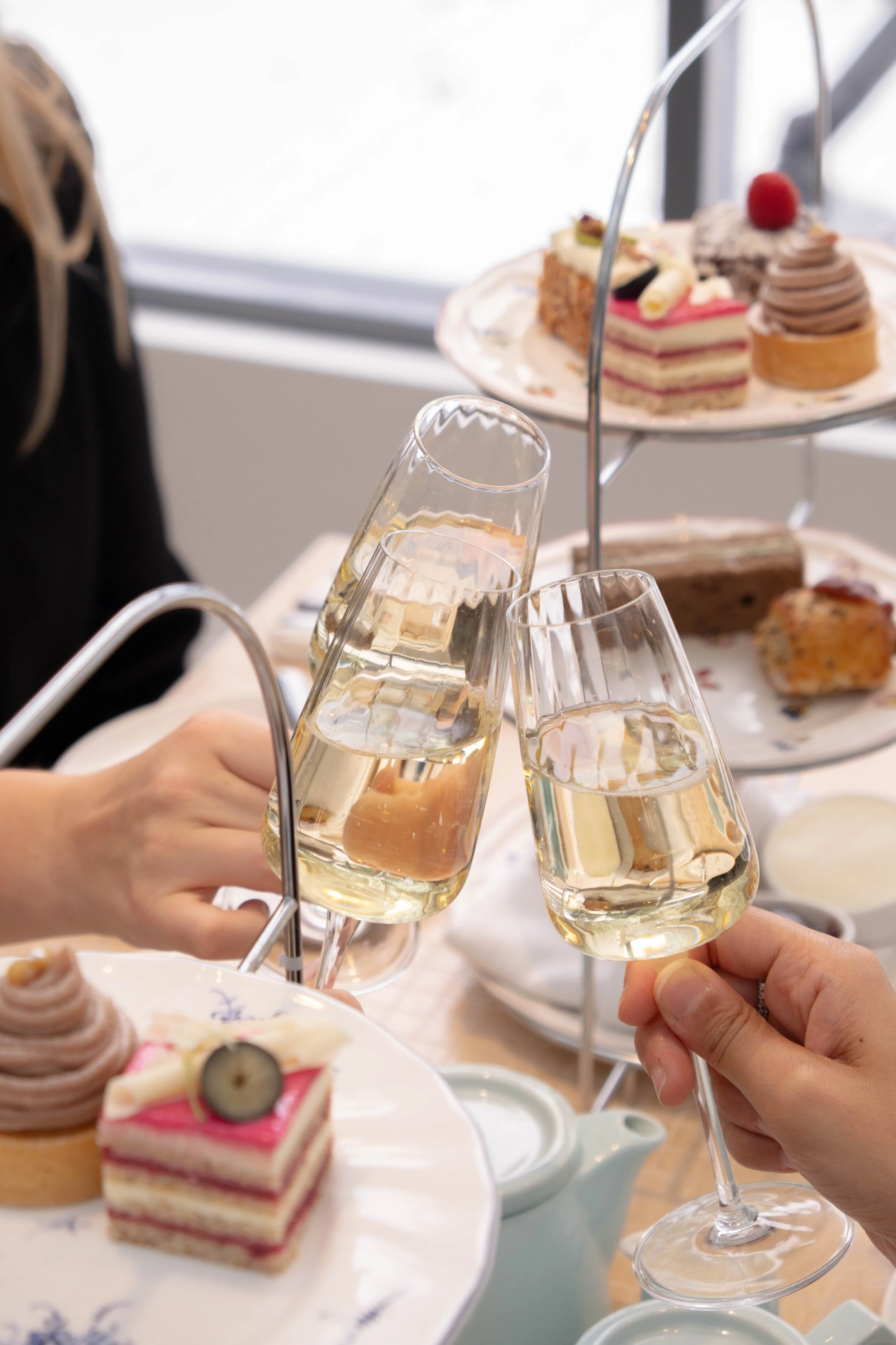 A glass of Moët champagne served on arrival at Shutters Coogee Beach