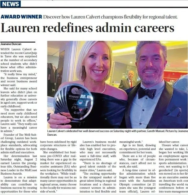 TWSG in the media: Lauren Wins Business Leader of the Year