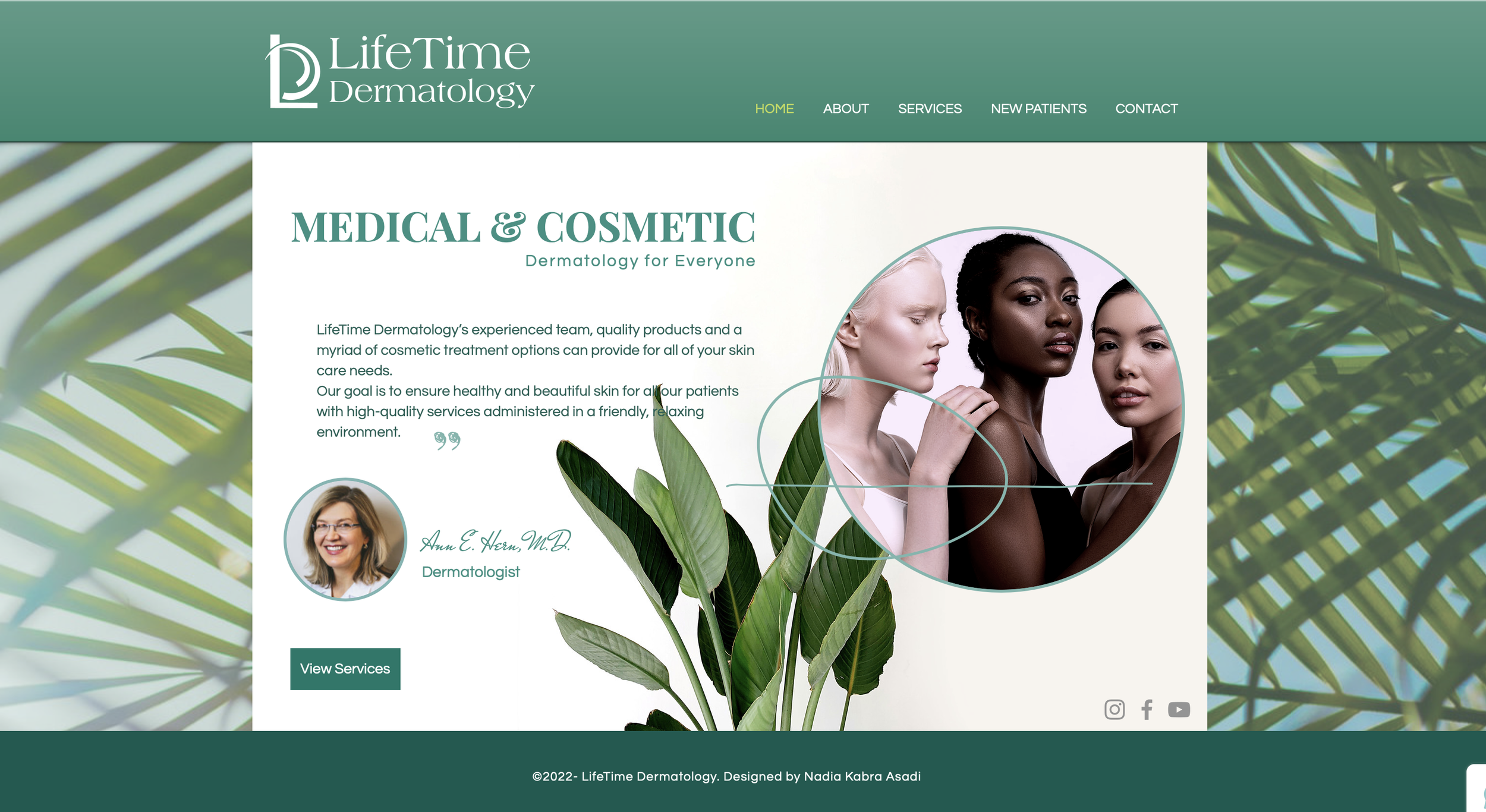 Lifetime Dermatology Website Design.
