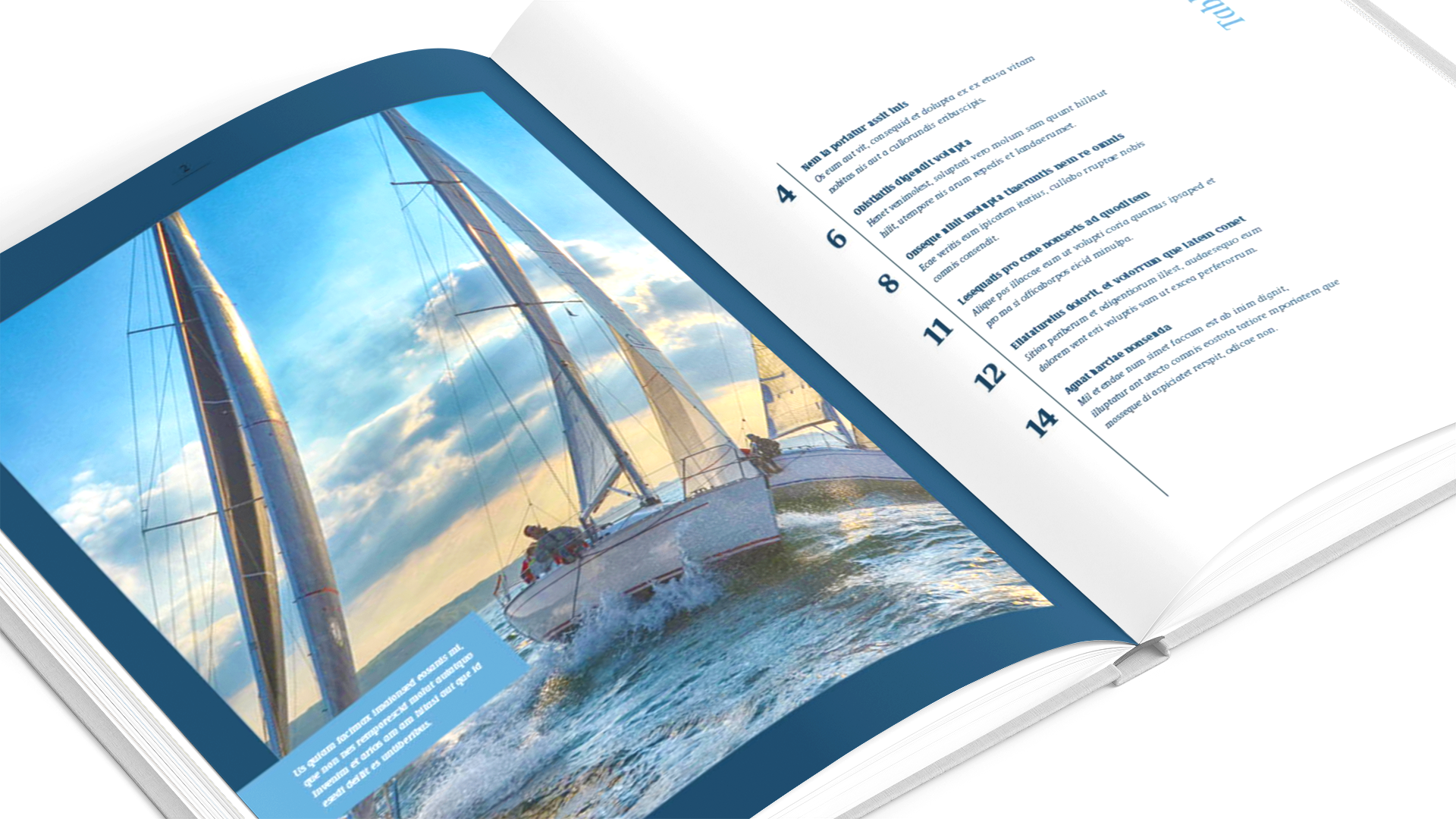 California Yacht Club Company Book Design