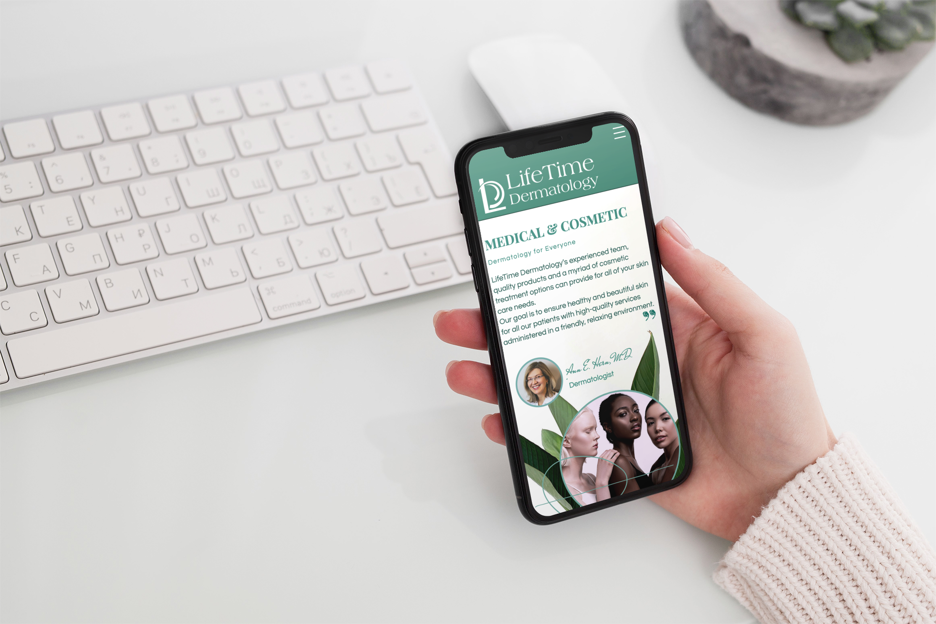 Lifetime Dermatology Mobile Website Design.