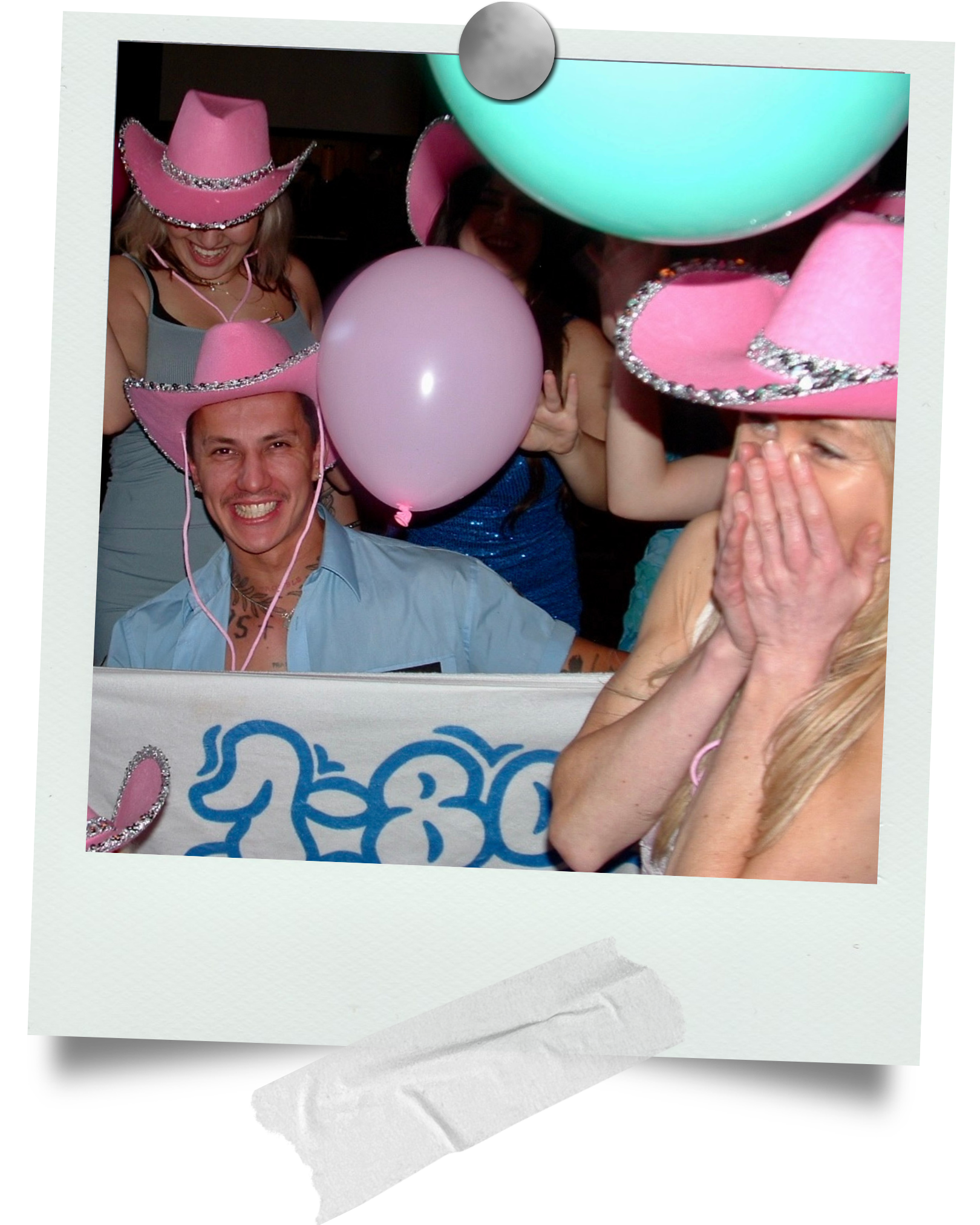Sydney girls night out and hens party vibes  - guests laughing with balloons during a HotCop entertainment moment.