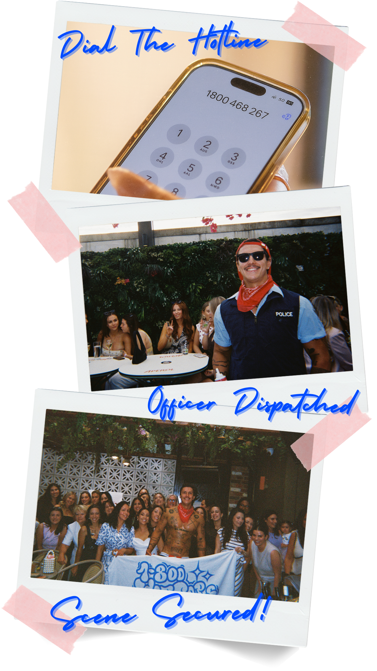 Byron Bay male stripper booking process timeline: enquiry, package selection, arrival moment, show