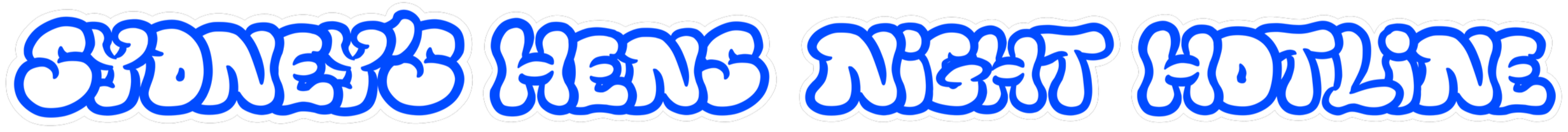 stylised text that reads "Sydney's Hens Night Hotline"