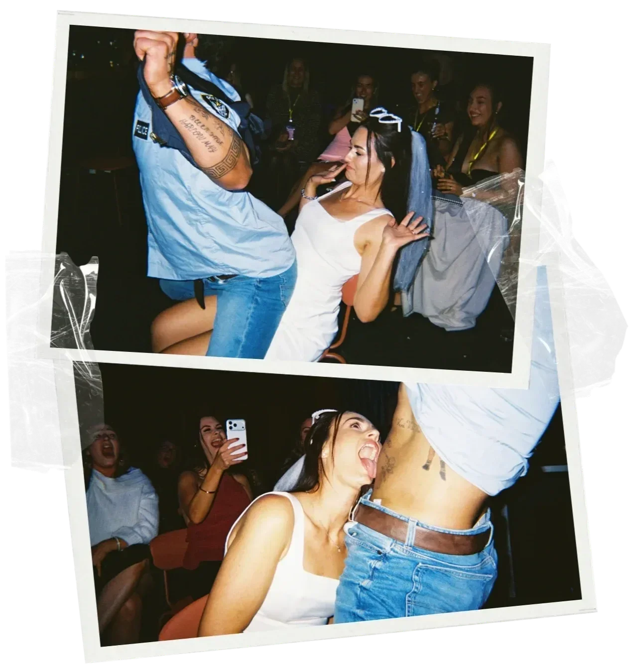 Fun male stripper show in Melbourne with bride interactions
