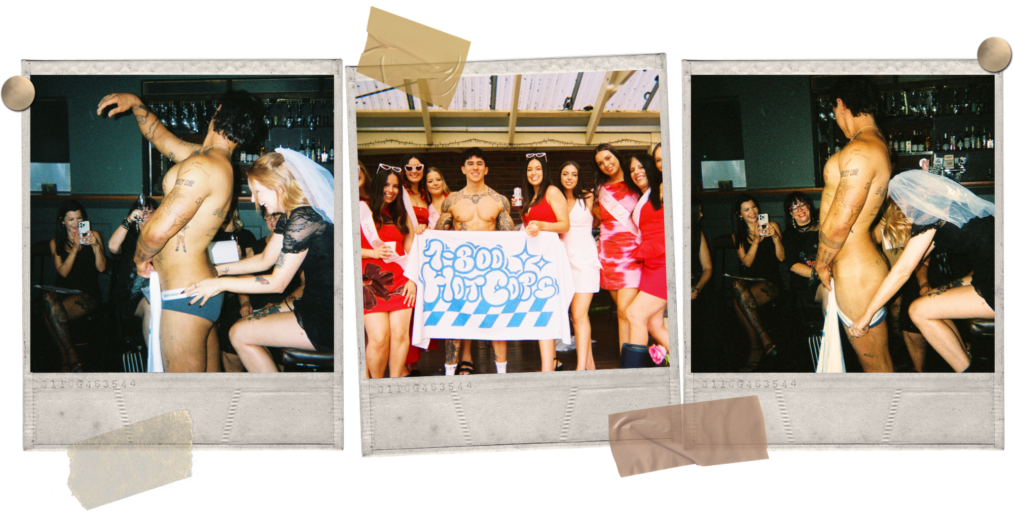 Shepparton hens party packages with 1-800 HOT COPS - mobile male strippers and topless waiters in the Goulburn Valley.