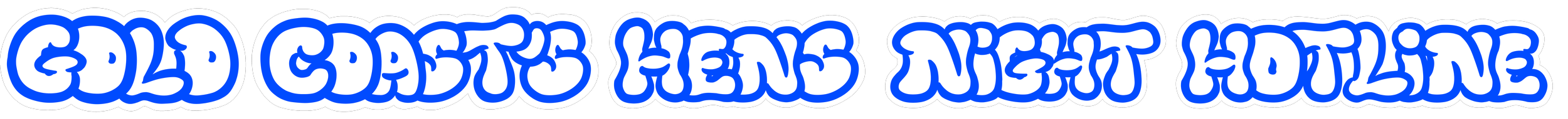 Gold Coast Hens Night Hotline - 1-800 HOT COPS themed header graphic