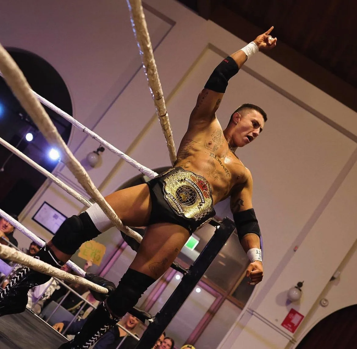 Dirk Diggler action pose - high-energy Hot Cop themed hens party entertainer in Melbourne.