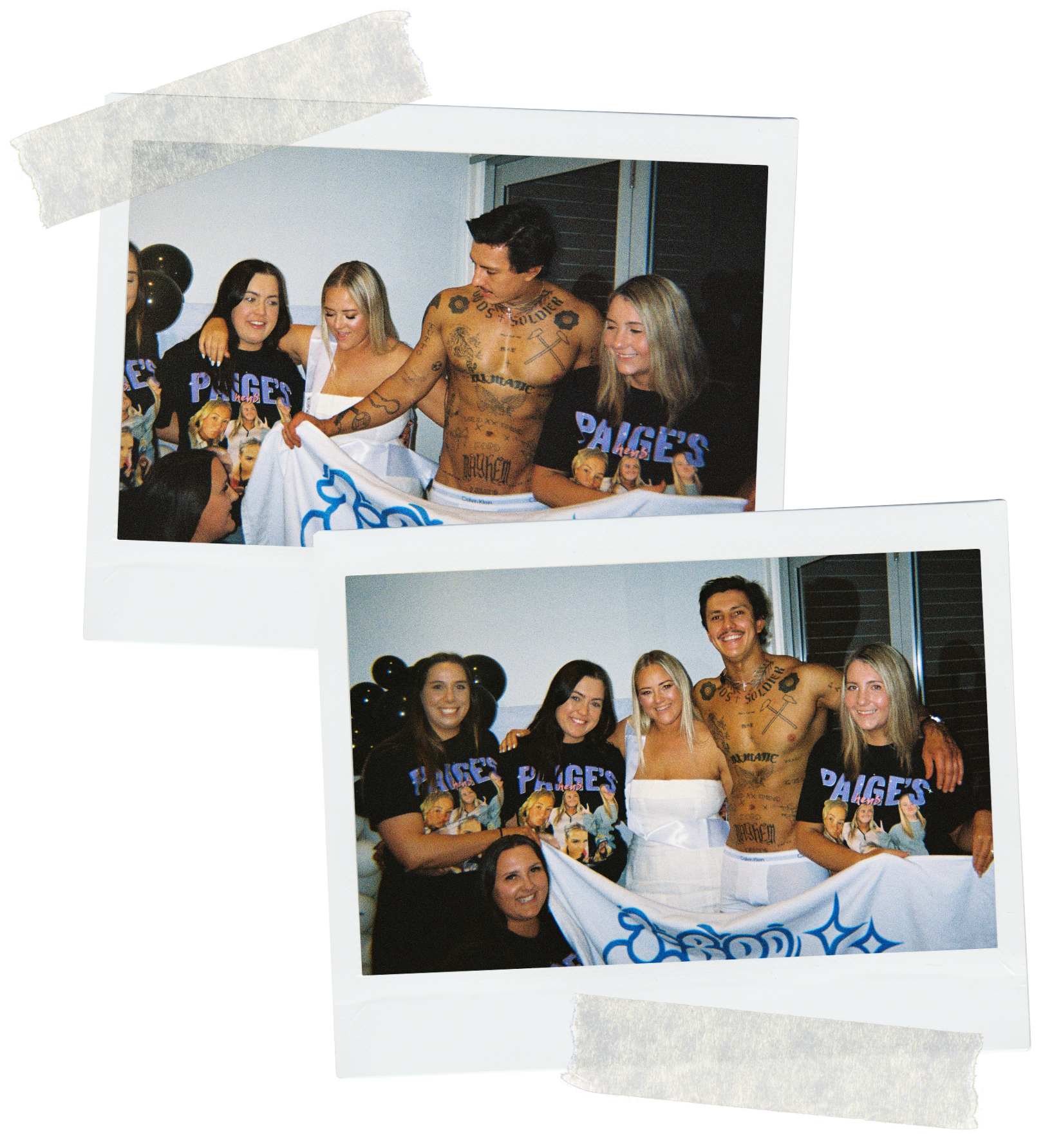 Bride-to-be celebrating with friends at a hens party - 1-800 Hot Cops entertainment