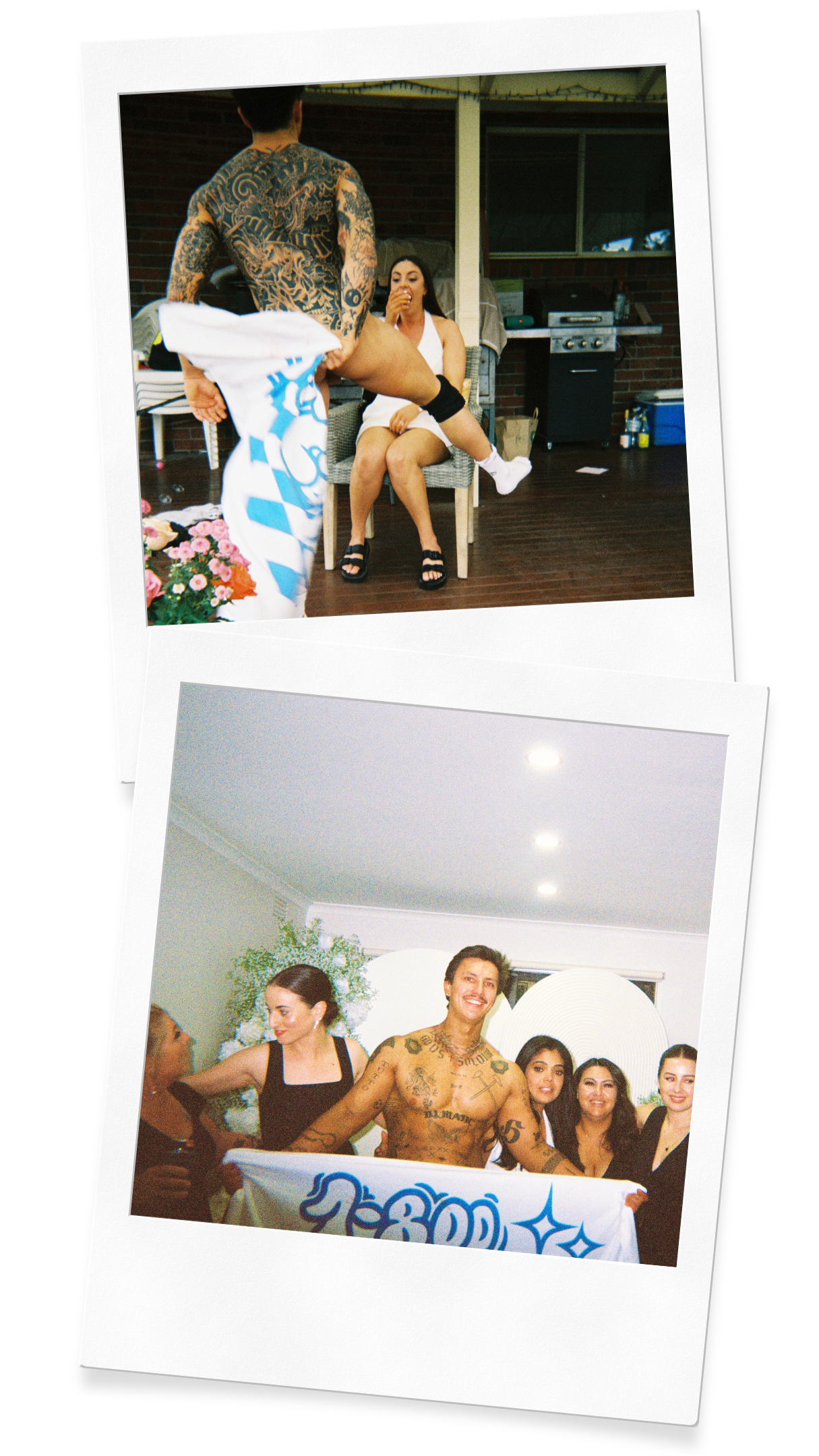 Sydney bachelorette party moment with a HotCop entertainer arriving for a hotel-suite bride surprise.