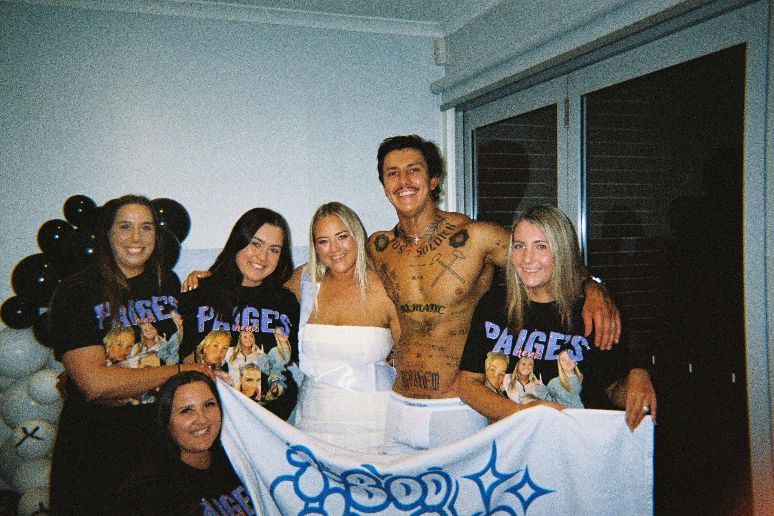 Topless waiter hospitality service at a hens party in Australia