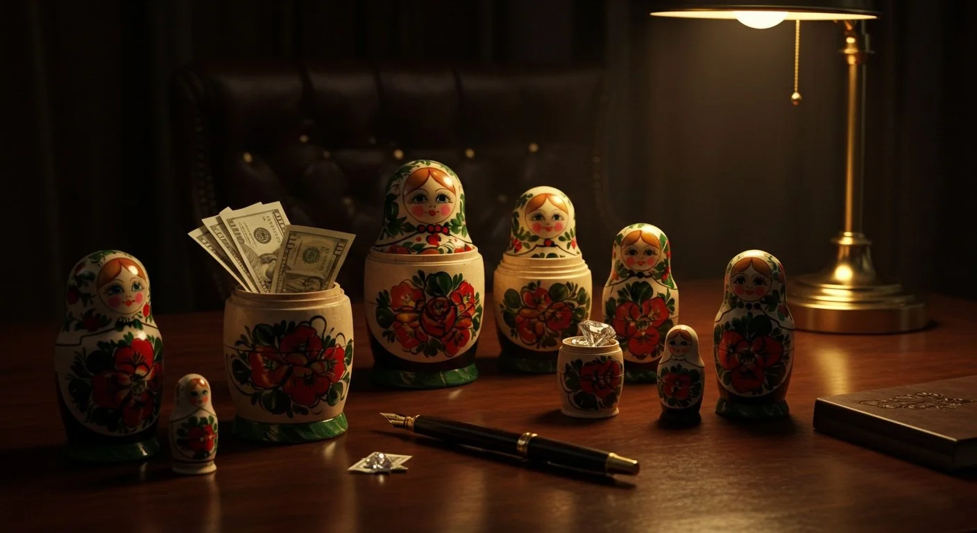 Russian Dolls hiding diamonds and cash
