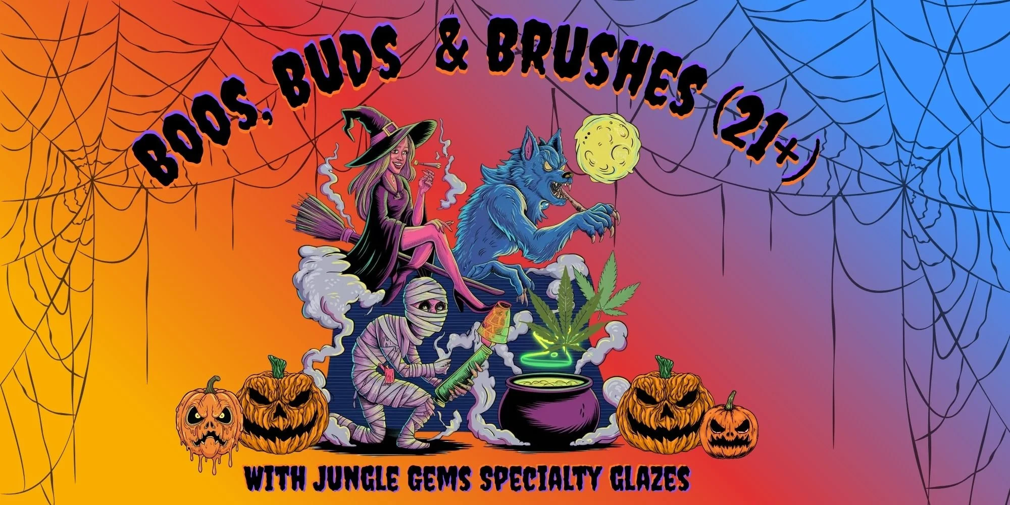 Boos, Buds & Brushes Paint With Jungle Gems (21+)