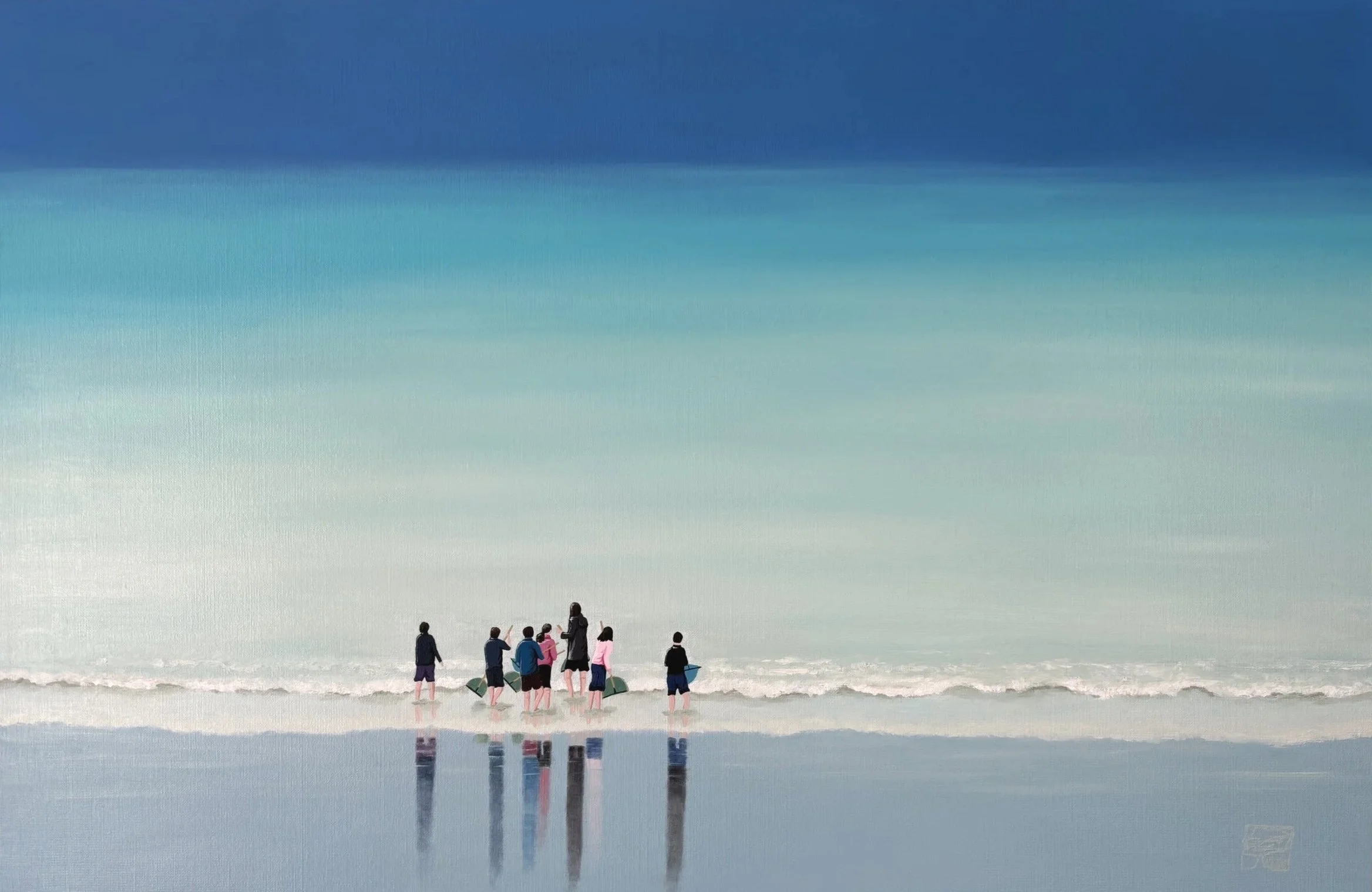 Activité pêche peinture à l'huile Dominique BONNEAU