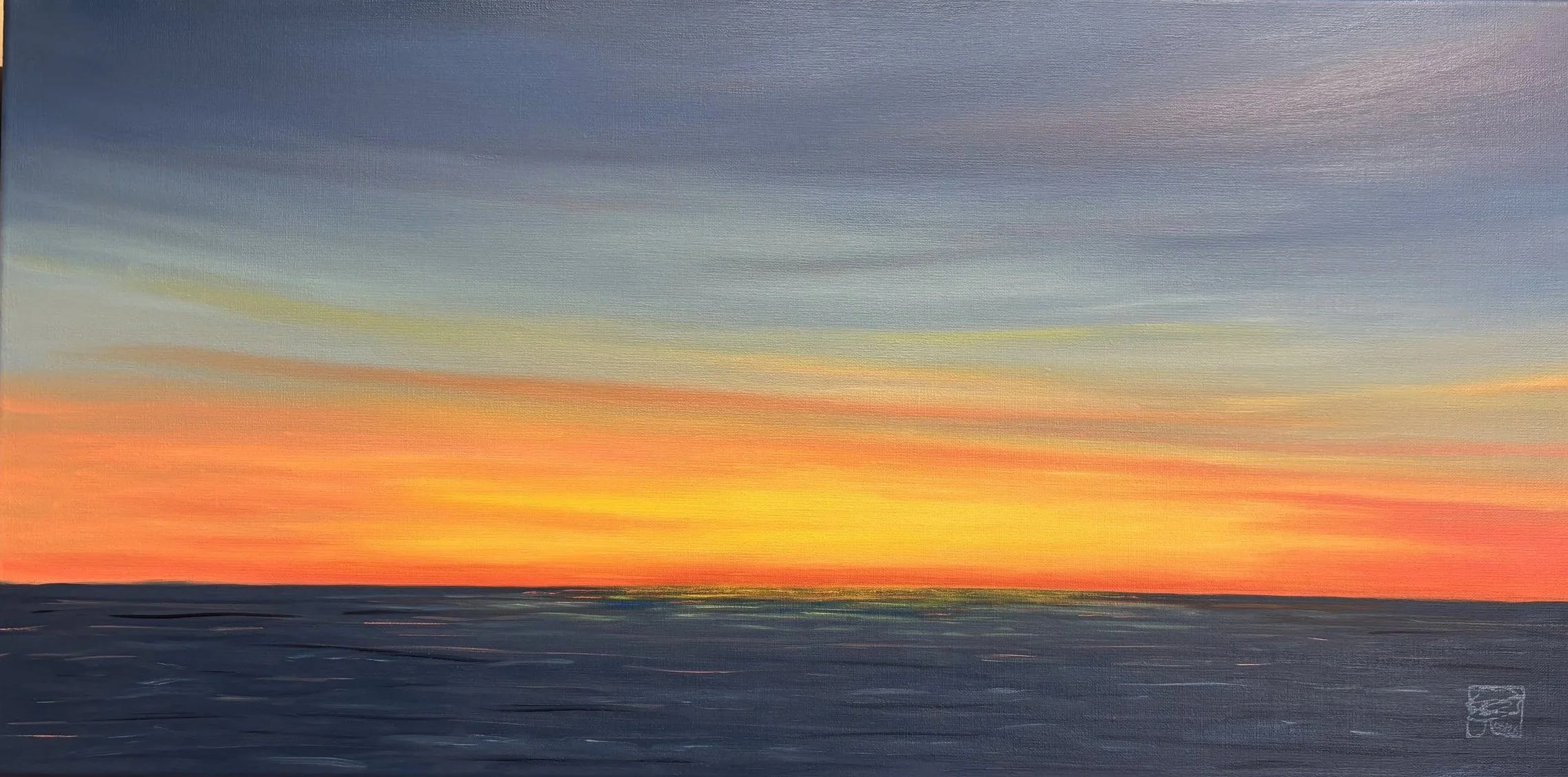 Dernières lueurs 2, huile sur toile Dominique BONNEAU