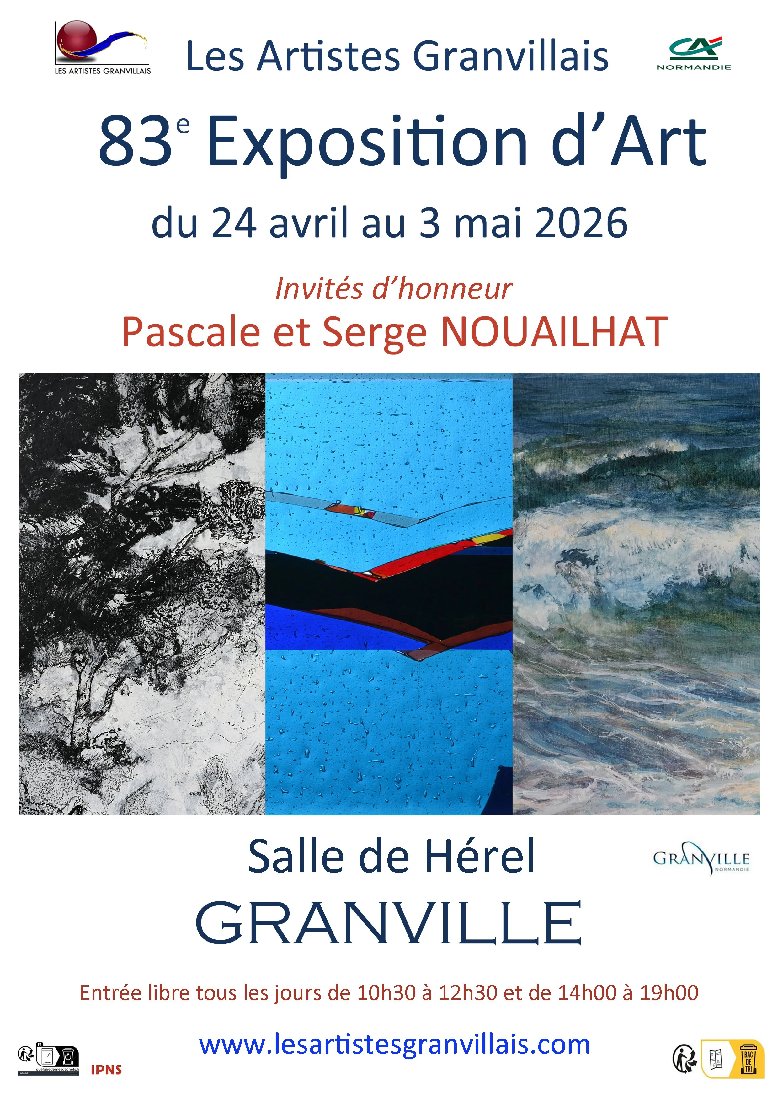 Affiche 83e exposition d'art des Artistes Granvillais