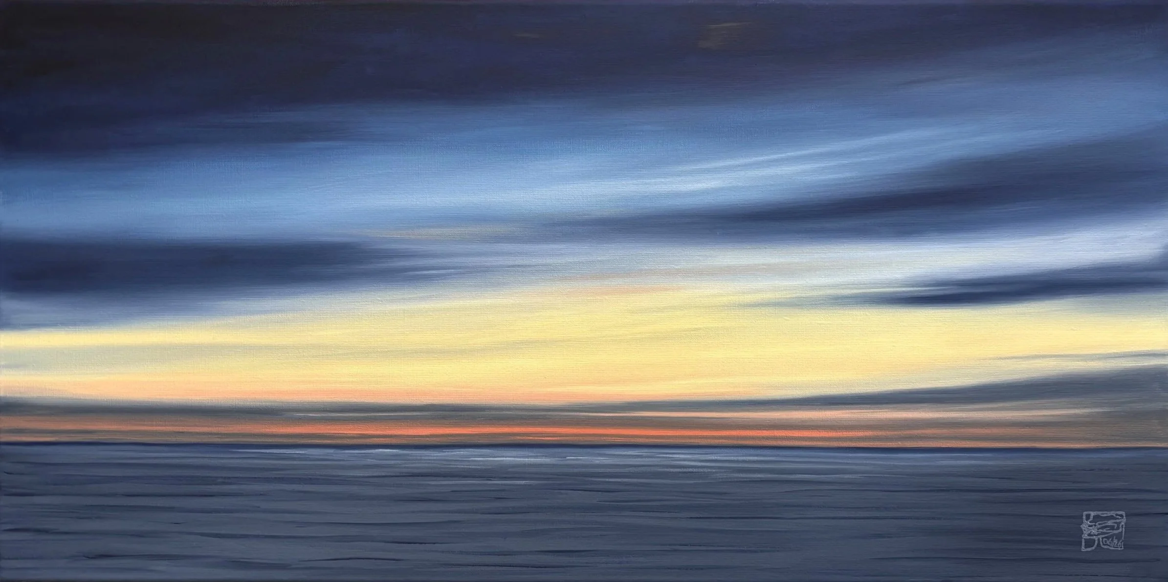 Dernières lueurs 1 huile sur toile Dominique BONNEAU